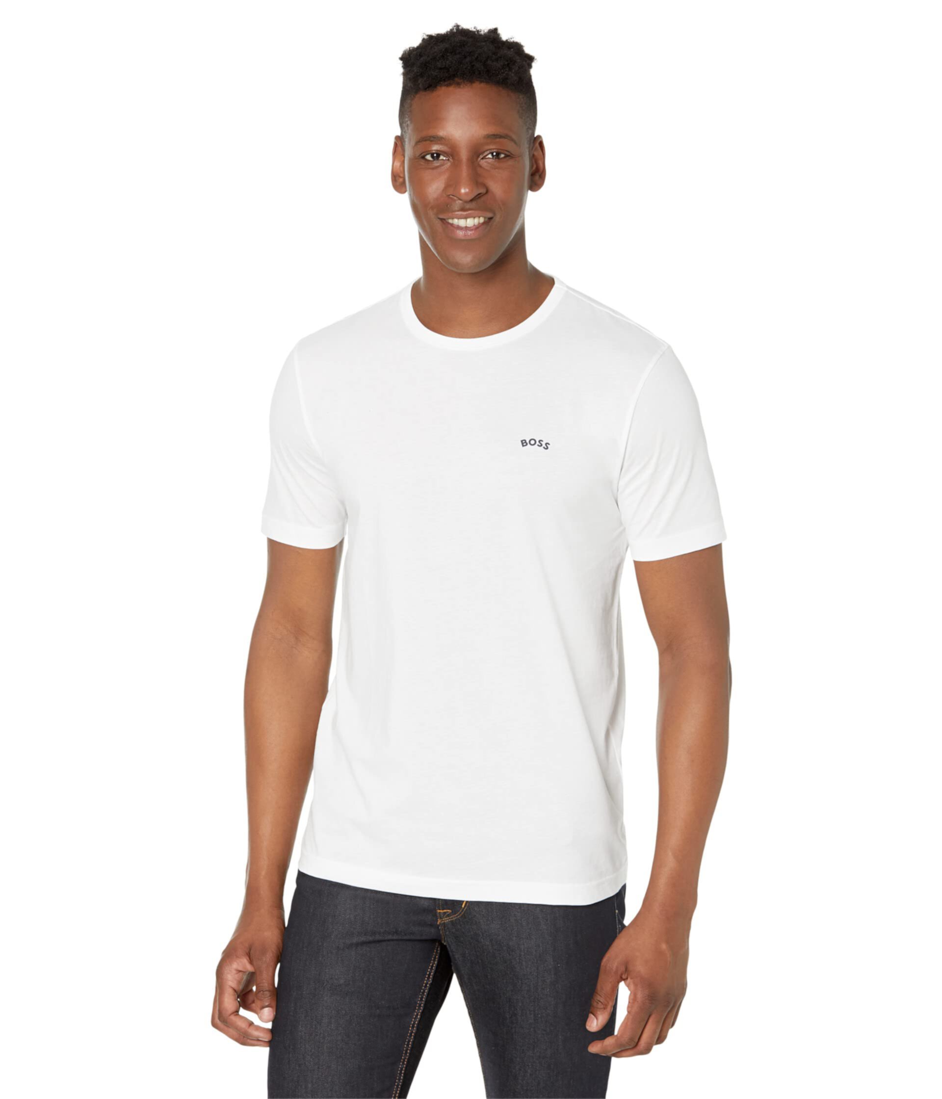 Tee Curved Regular Fit Jersey T-Shirt Boss