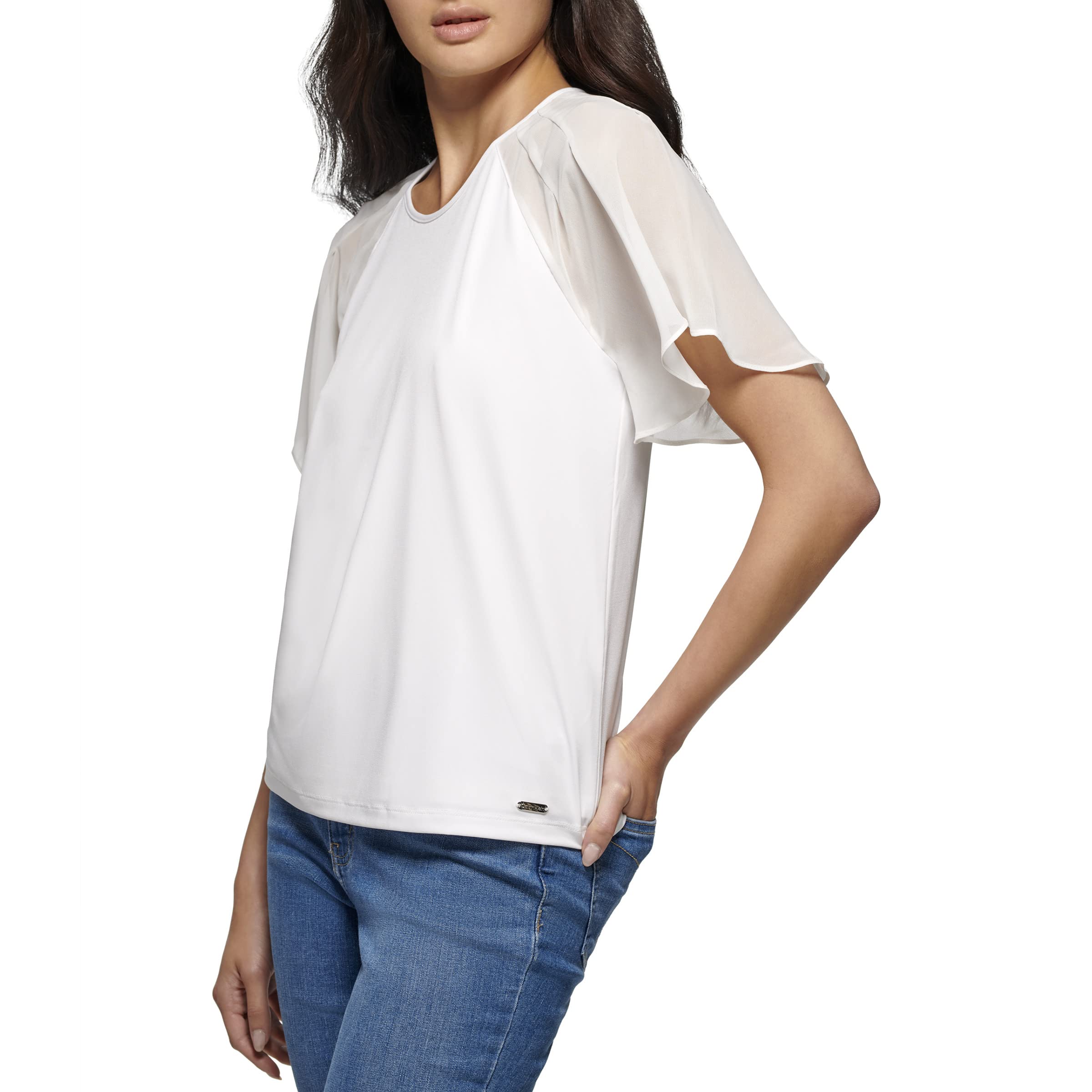 Женская блузка с оборками на рукавах Calvin Klein Calvin Klein