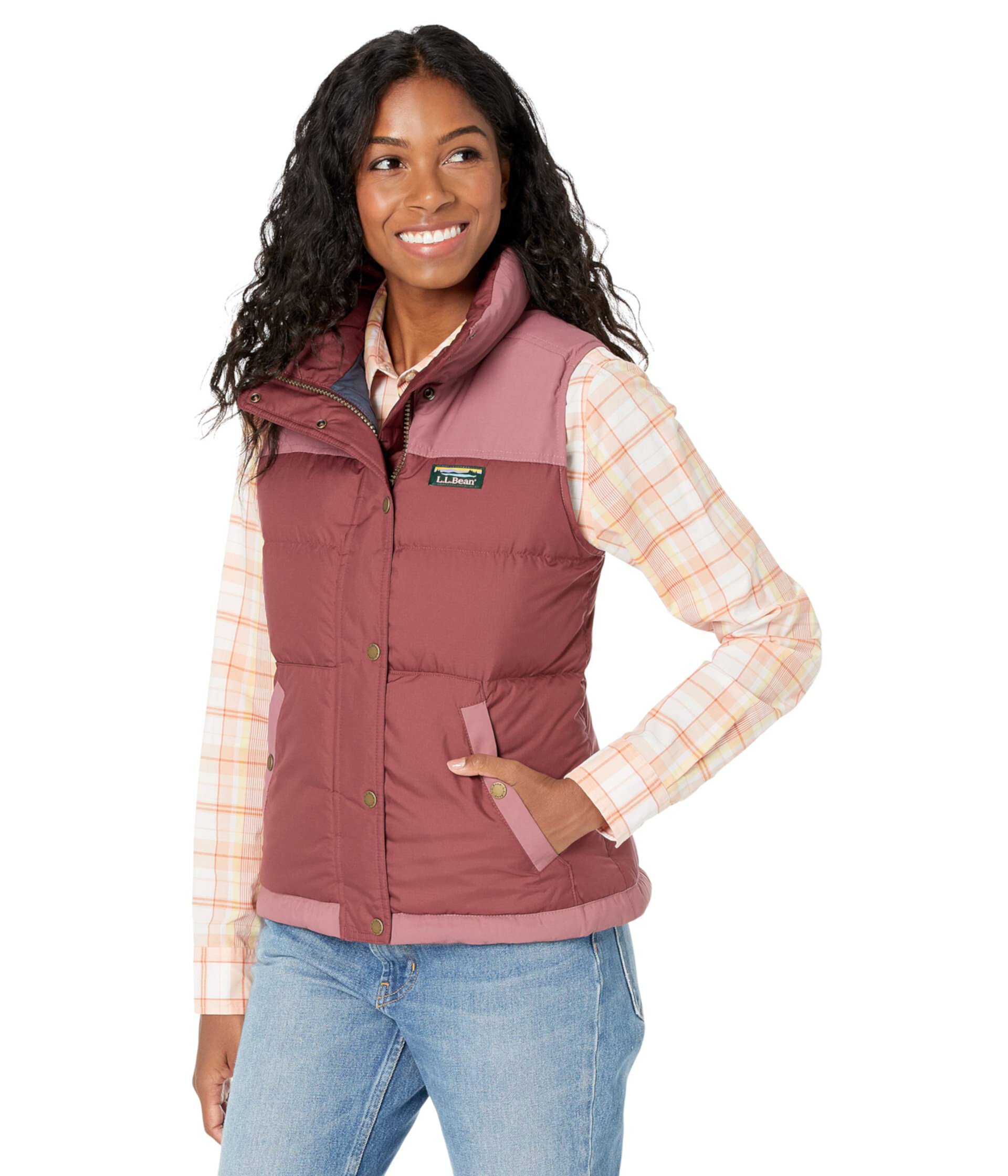 Женский Жилет L.L.Bean Petite Mountain Classic Down Vest Color-Block L.L.Bean