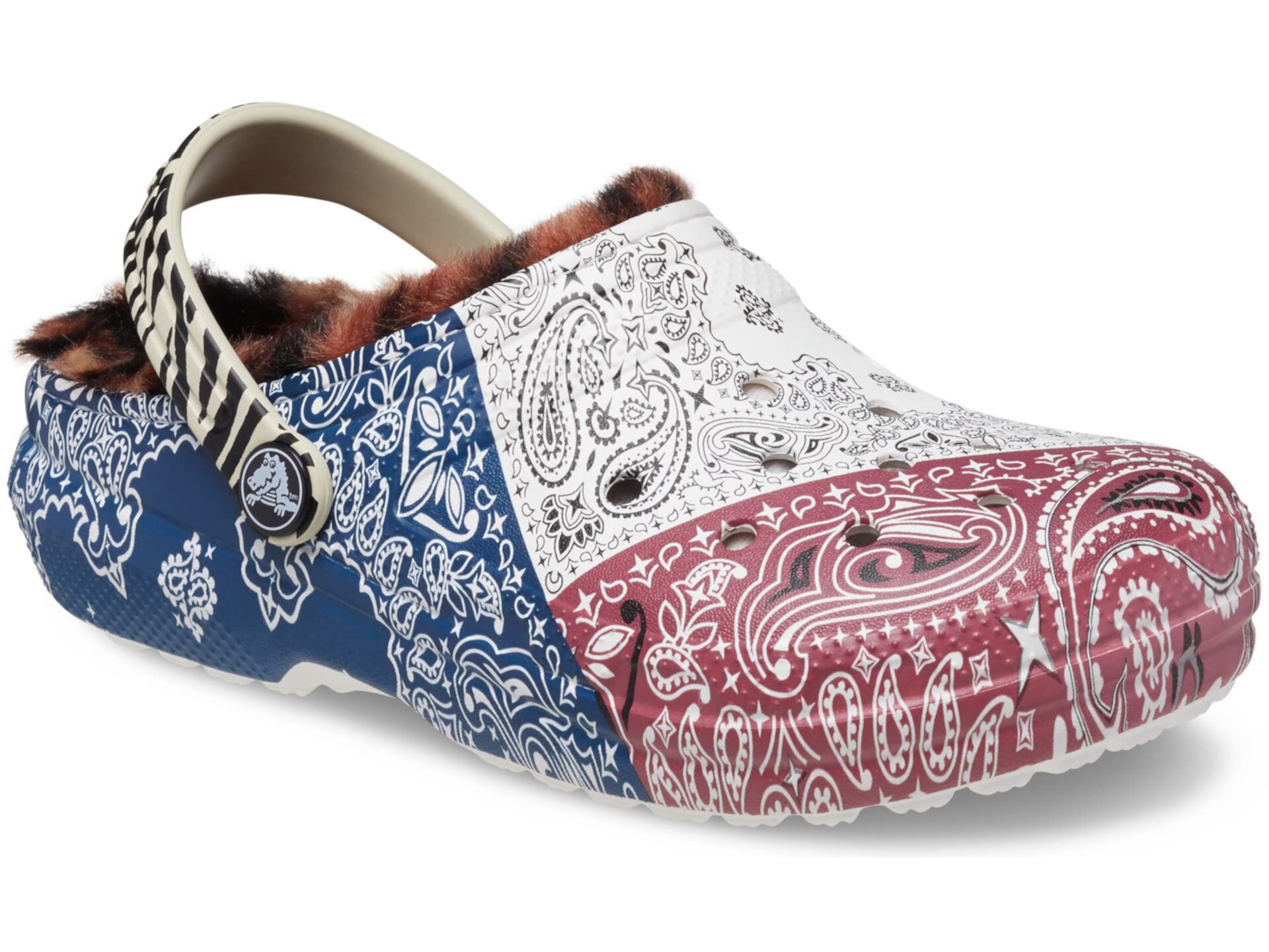 Zappos Print Lab: "Gone Wild" Classic Lined Clog (Little Kid/Big Kid) Crocs