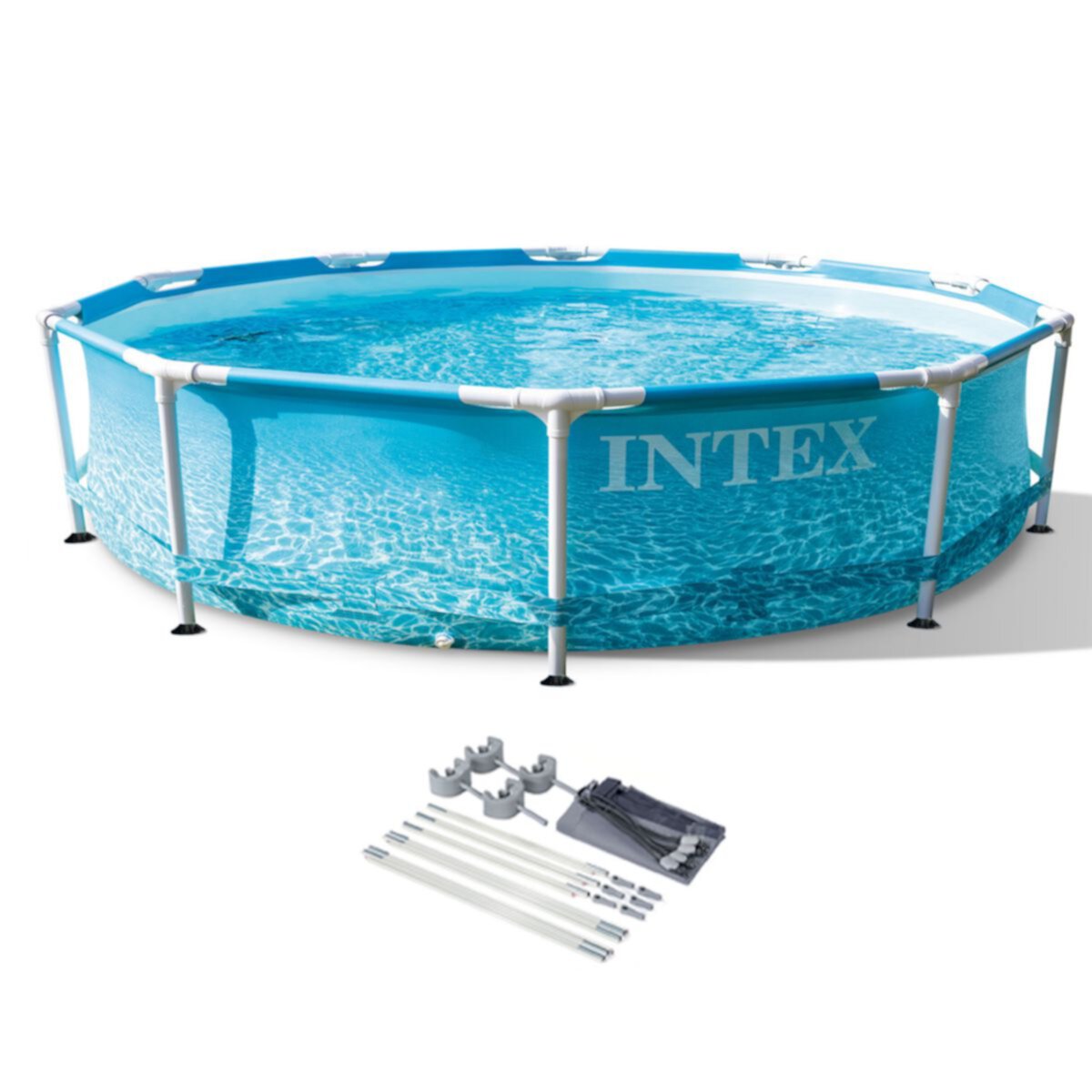 Intex 28206EH 10' x 30&#34; Above Ground Frame Beachside Swimming Pool with Canopy Intex