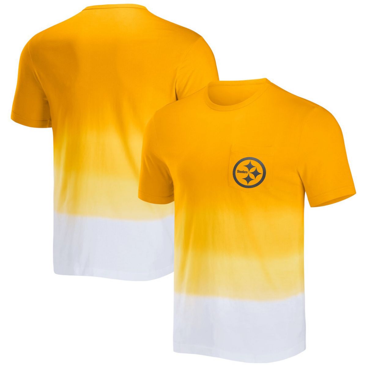 Мужская Футболка Darius Rucker Collection by Fanatics Pittsburgh Steelers Dip Dye Pocket Darius Rucker Collection by Fanatics