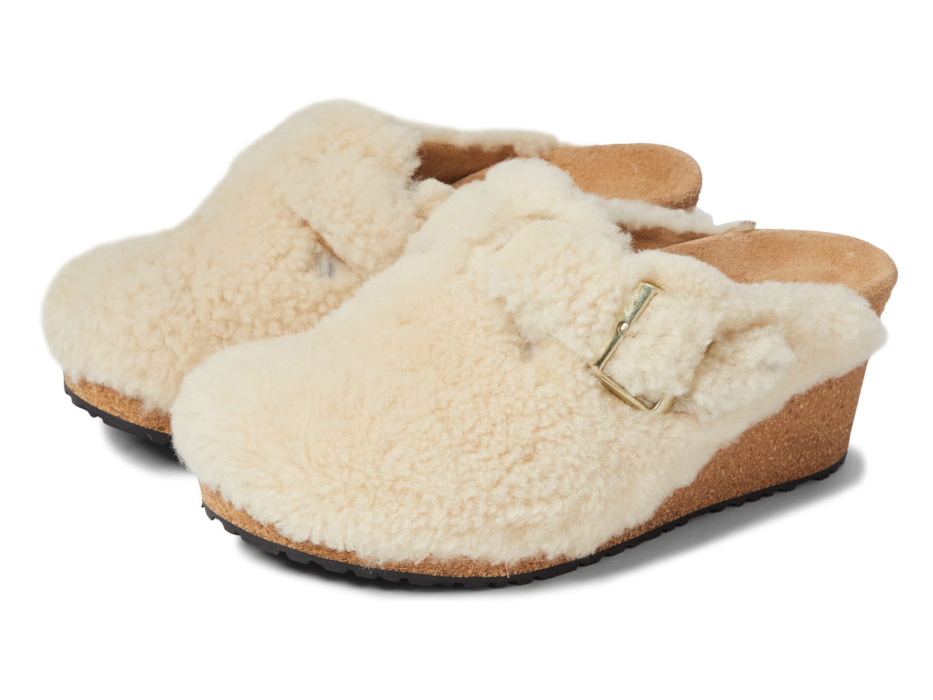 Туфли на танкетке Birkenstock Fanny Teddy с анатомической стелькой и искусственным мехом Birkenstock