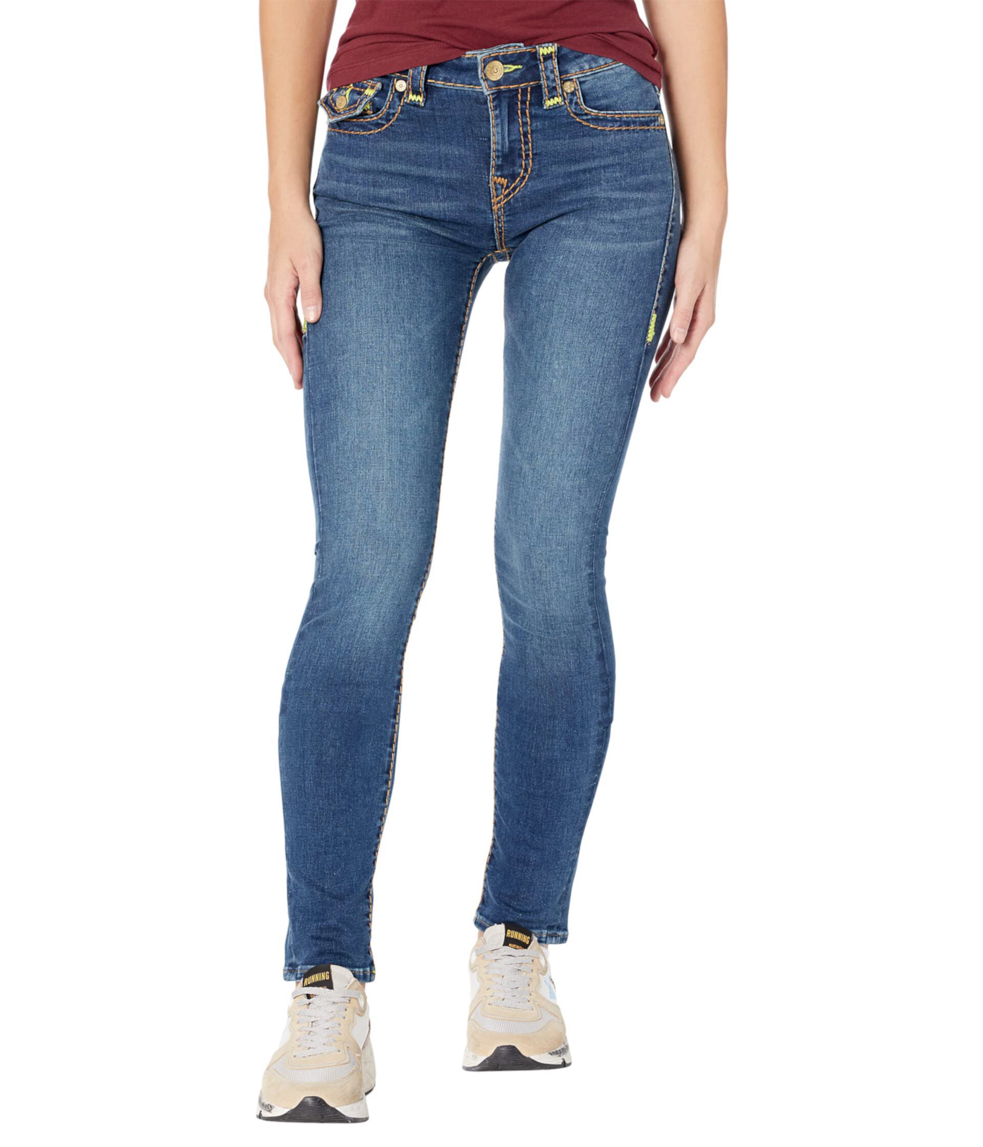 Stella Mid-Rise Skinny Flap Super T in Medium Wash True Religion