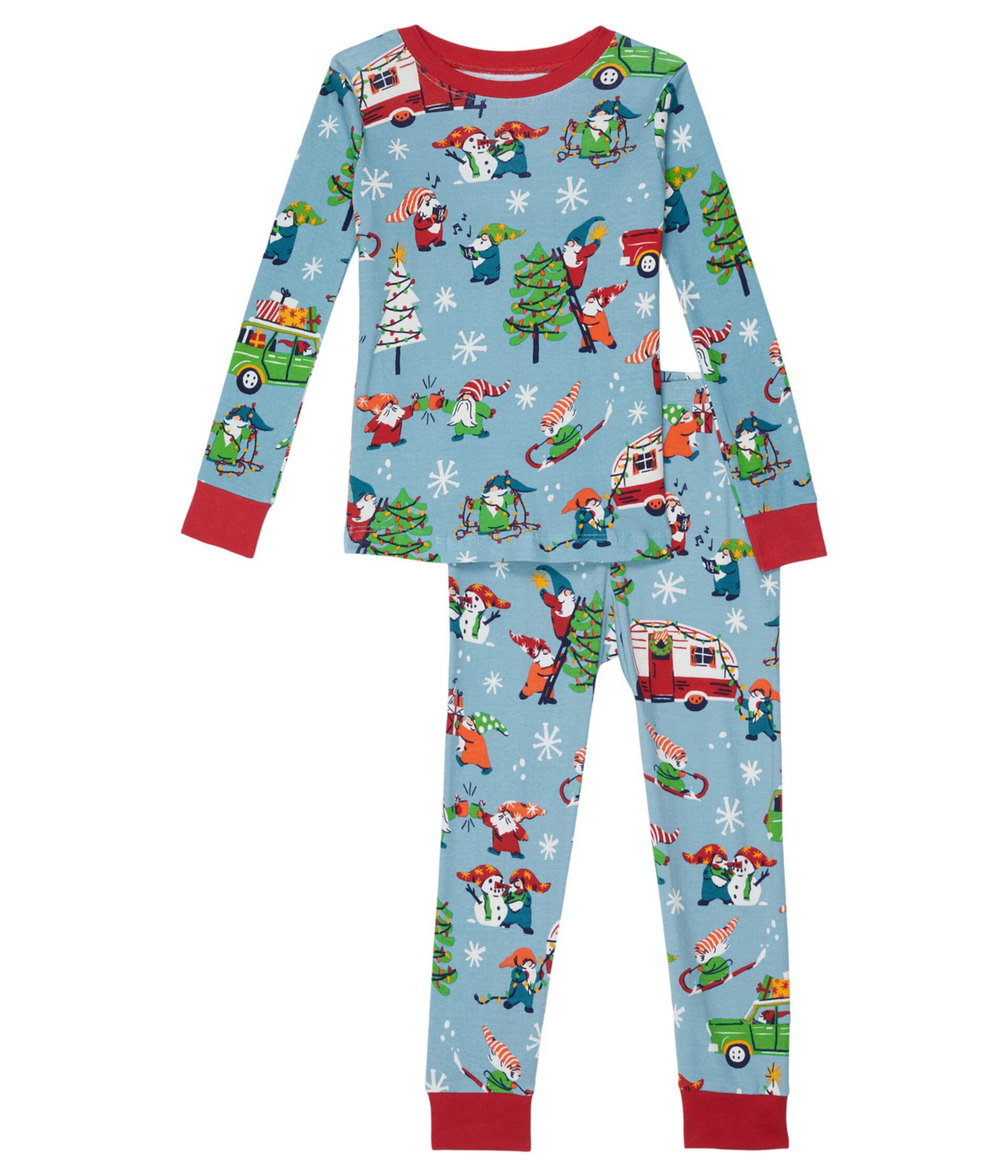 Gnome For The Holidays Pajama Set (Toddler/Little Kids/Big Kids) Little Blue House by Hatley Kids