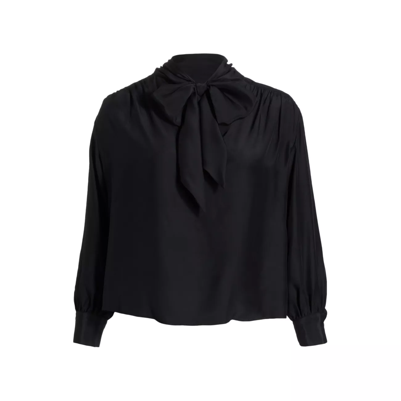 Шелковая блузка с завязками на воротнике Baacal, Plus Size