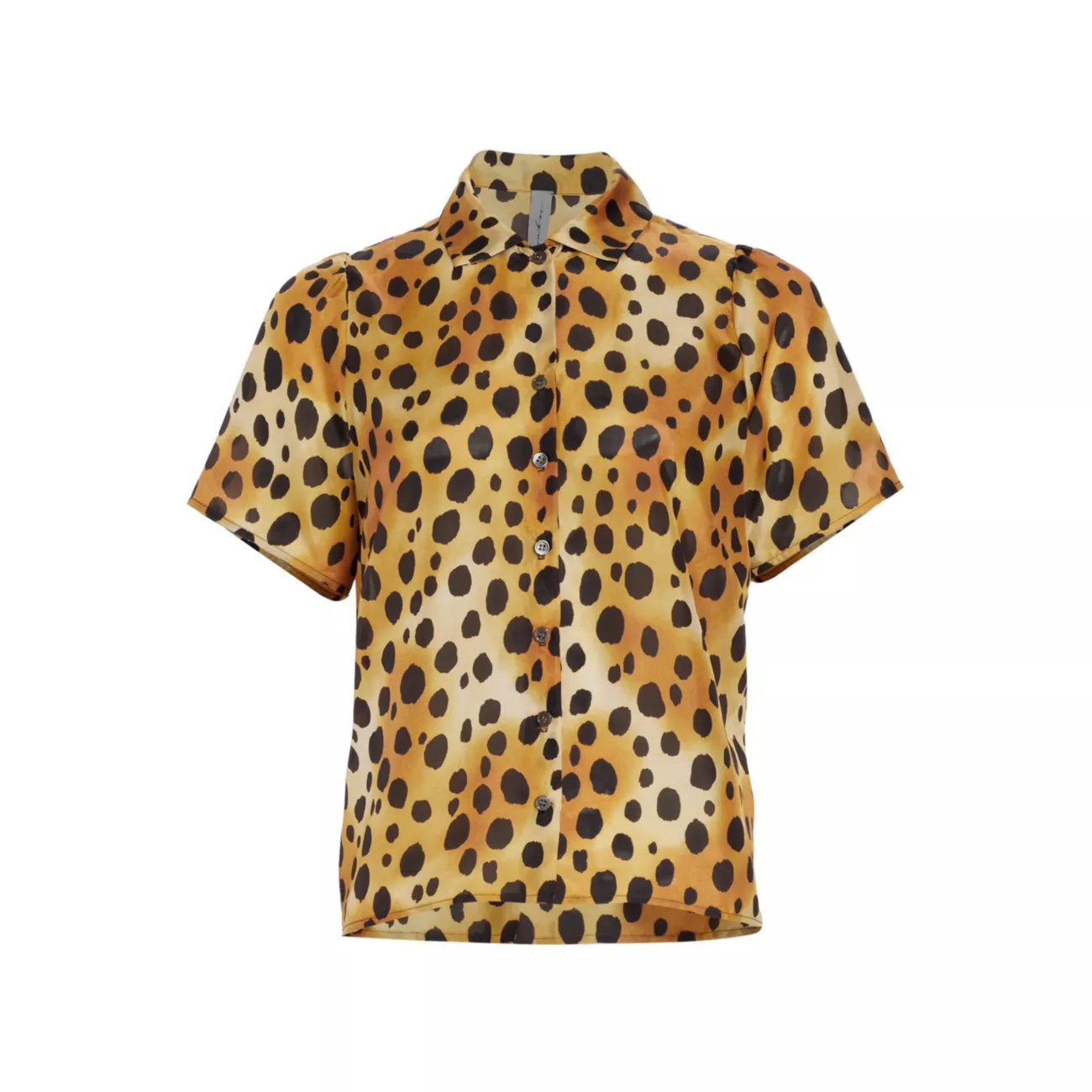 Шелковая рубашка с леопардовым принтом RAQUEL ALLEGRA