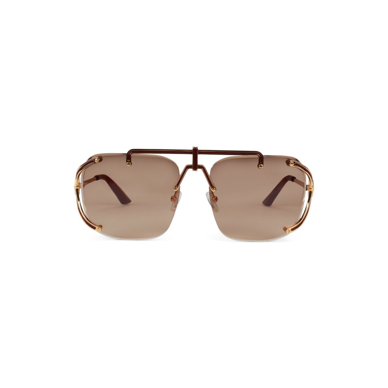 Солнцезащитные очки-авиаторы Le Monde Diplomatique 62 мм в металлической квадратной оправе Casablanca