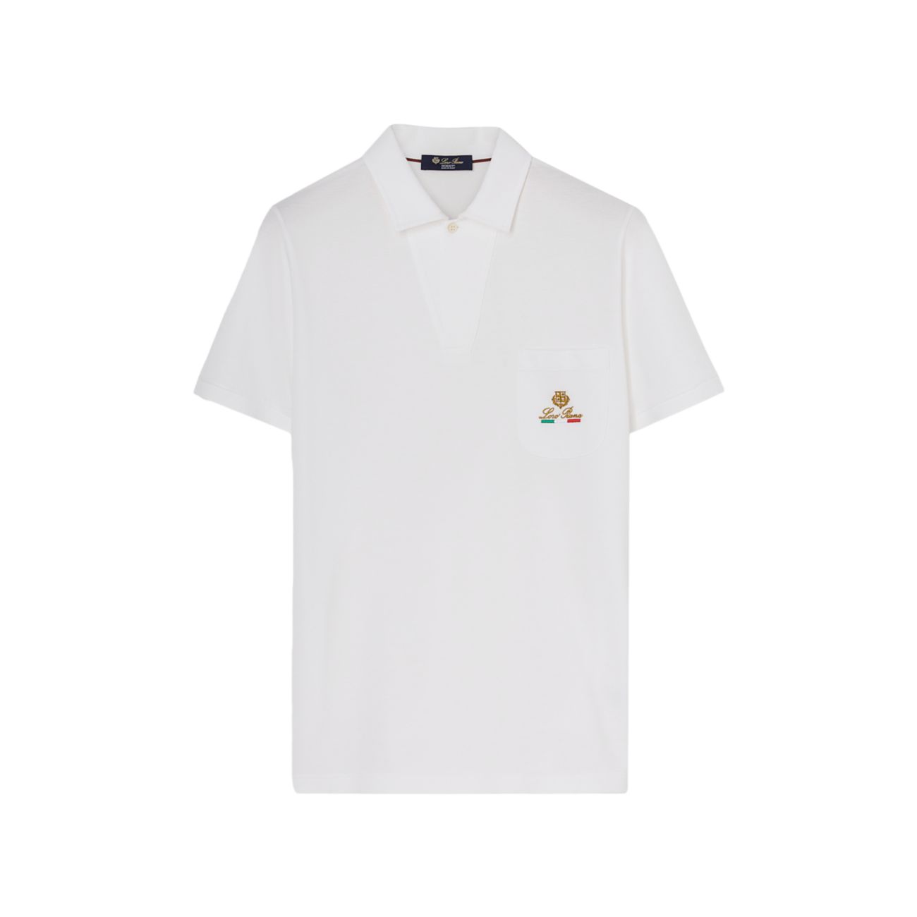 Рубашка поло с карманом и логотипом Loro Piana