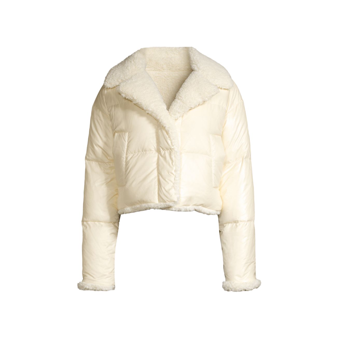 Двусторонняя укороченная пуховая куртка Sherpa MICHAEL Michael Kors