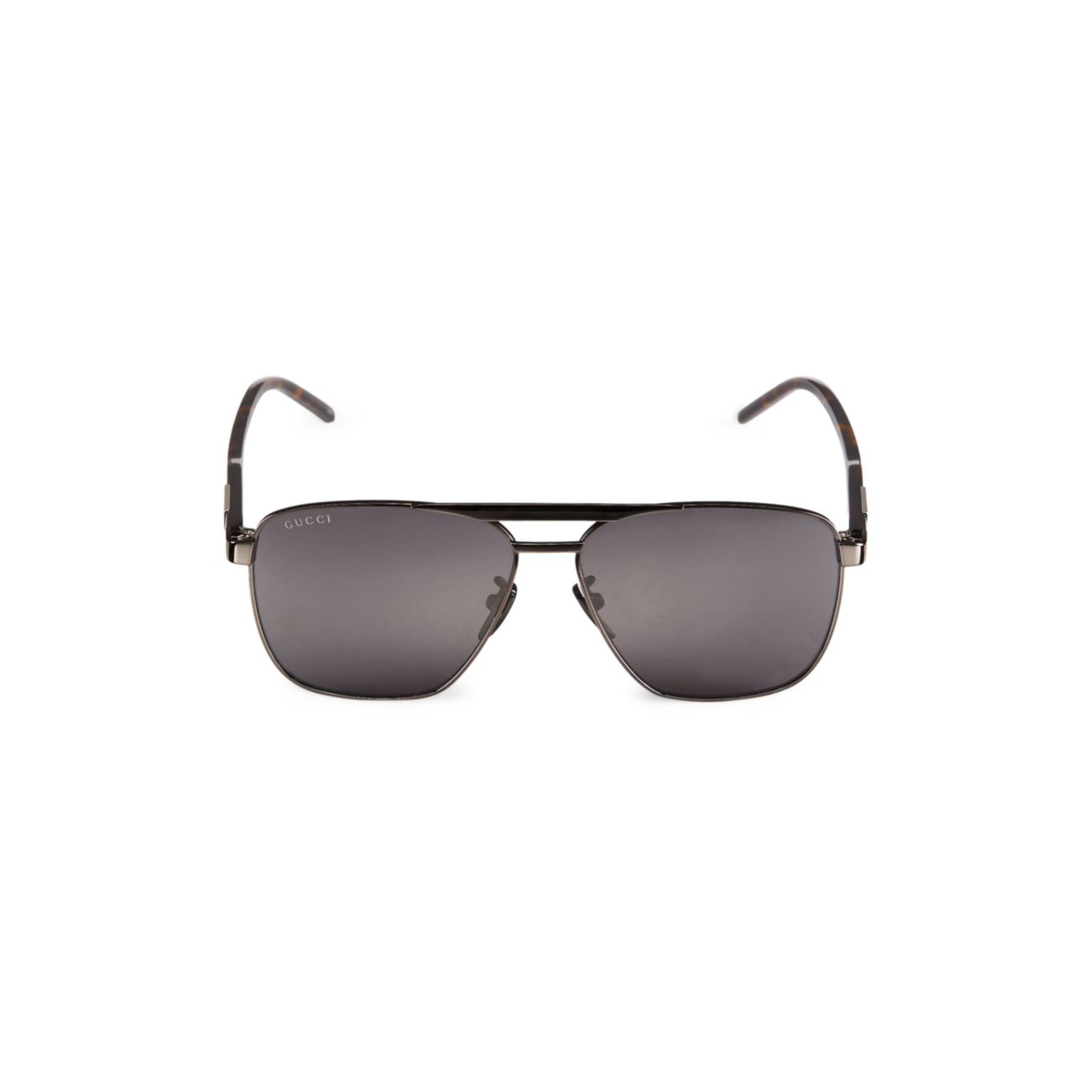 Изысканные комбинированные металлические солнцезащитные очки-авиаторы 58 мм GUCCI