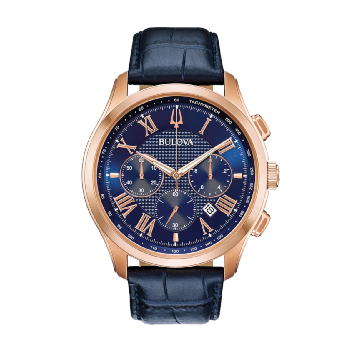 Мужские классические кожаные часы с хронографом Bulova Wilton - 97B170 Bulova