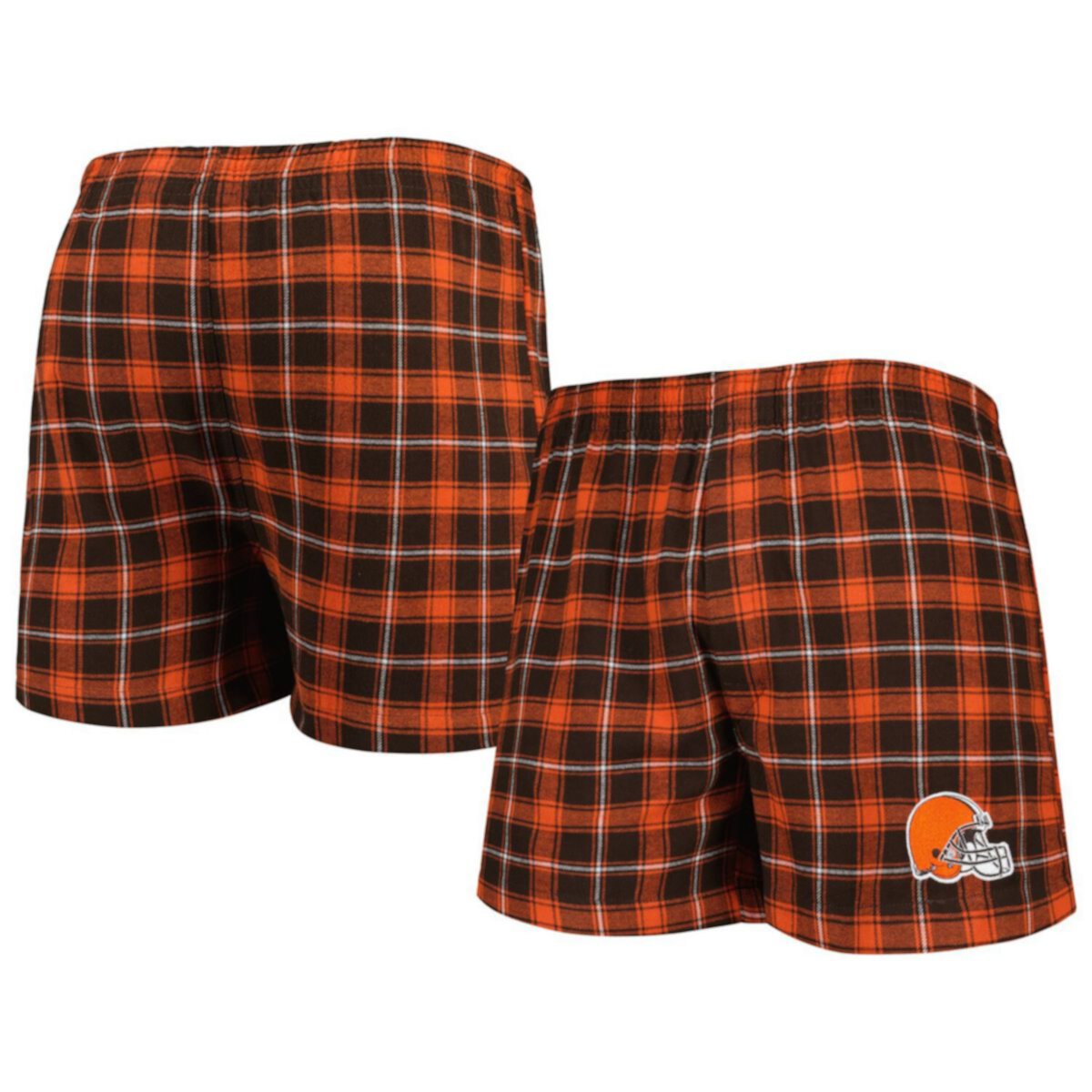 Фланелевые боксеры Men's Concepts Sport Cleveland Browns с вышивкой и эластичным поясом Unbranded