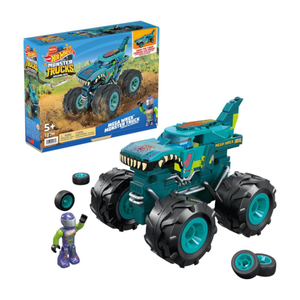 Игровой набор Mega Bloks Mega Hot Wheels Mega Wrex Монстр Трак Mega Bloks