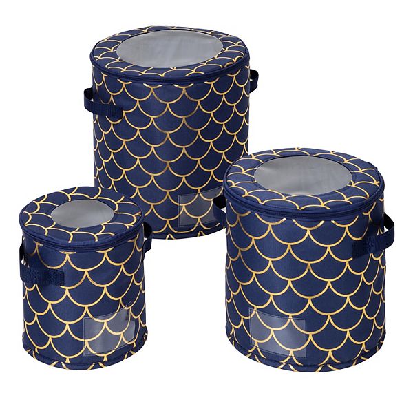 Honey-Can-Do Round Dinnerware Storage 3-Piece Box Set Honey-Can-Do