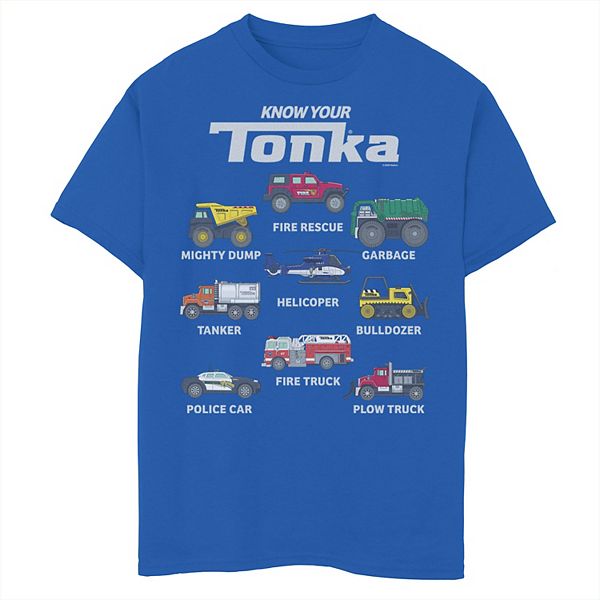 Футболка Tonka Know Your Tonka Trucks для мальчиков 8–20 лет с рисунком Tonka