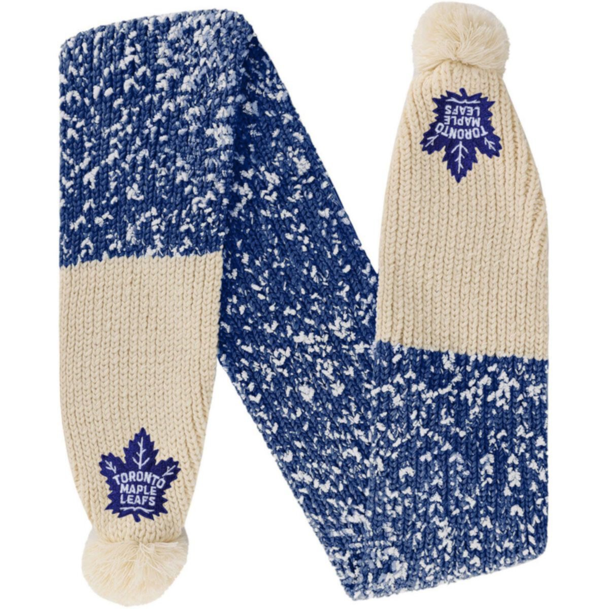 Длинный шарф FOCO Toronto Maple Leafs с помпоном Unbranded