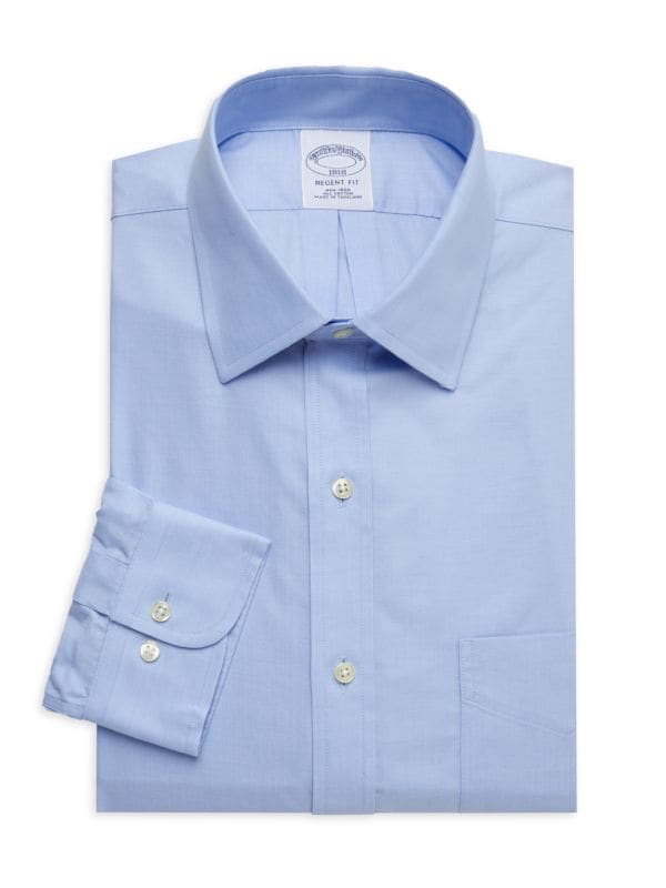Однотонная классическая рубашка Regent Fit Brooks Brothers