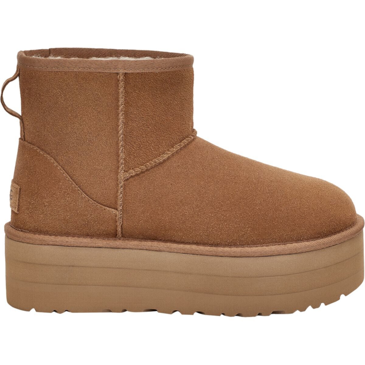 Ботинки UGG Classic Mini из замши с пушистой подкладкой на платформе 7,6 см Ugg