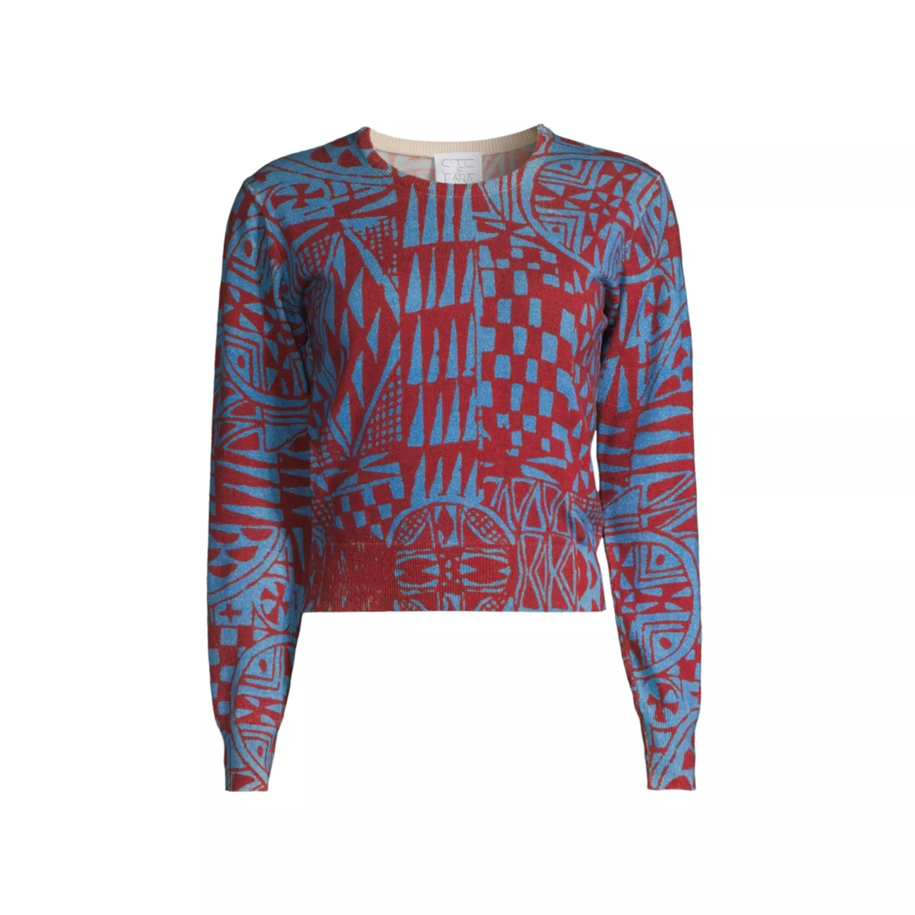 Укороченный свитер с абстрактным принтом Stella Jean