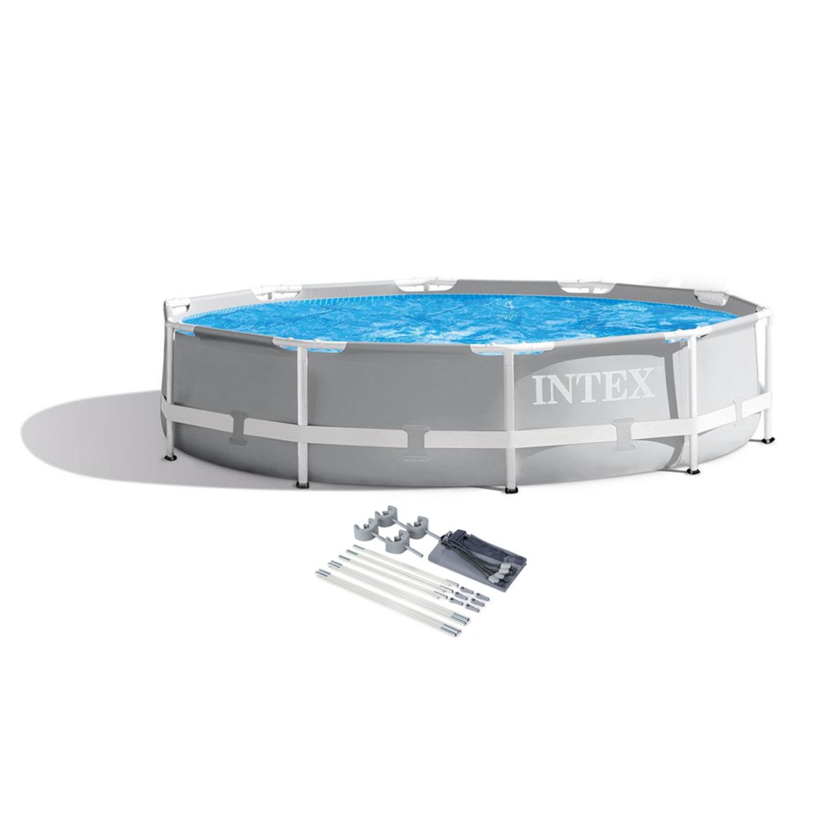 Intex 26700EH 10ft x 30in Metal Frame Above Ground Pool and Canopy (No Pump) Intex