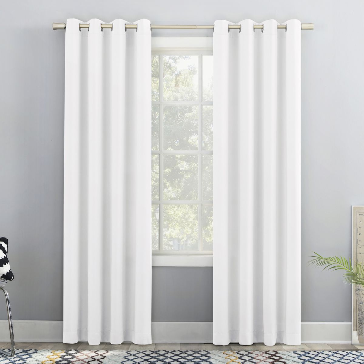 No. 918 Sutton Modern Glam Grommet Window Curtain Panel No. 918