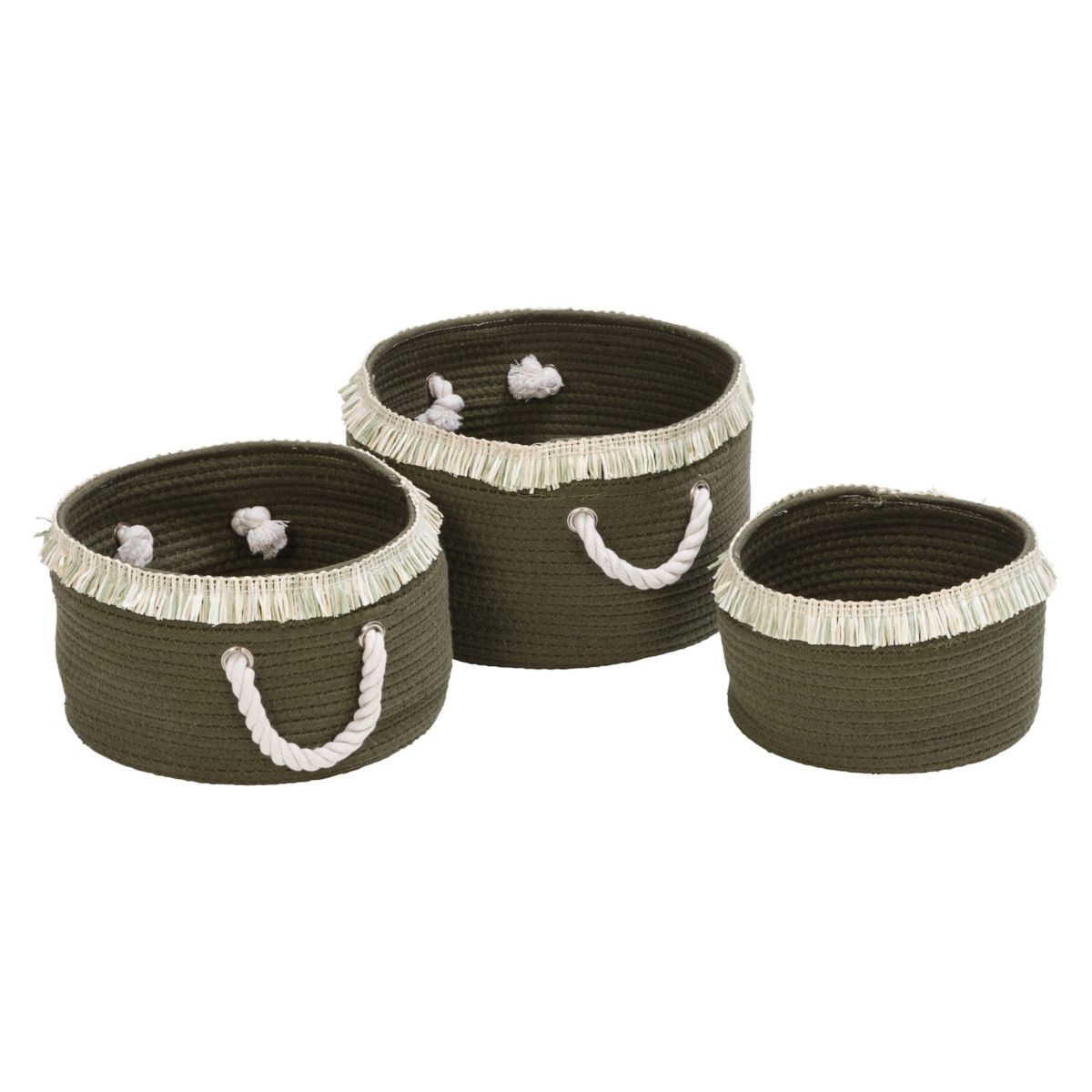 Honey-Can-Do Nesting Cotton Rope 3-Piece Basket Set Honey-Can-Do