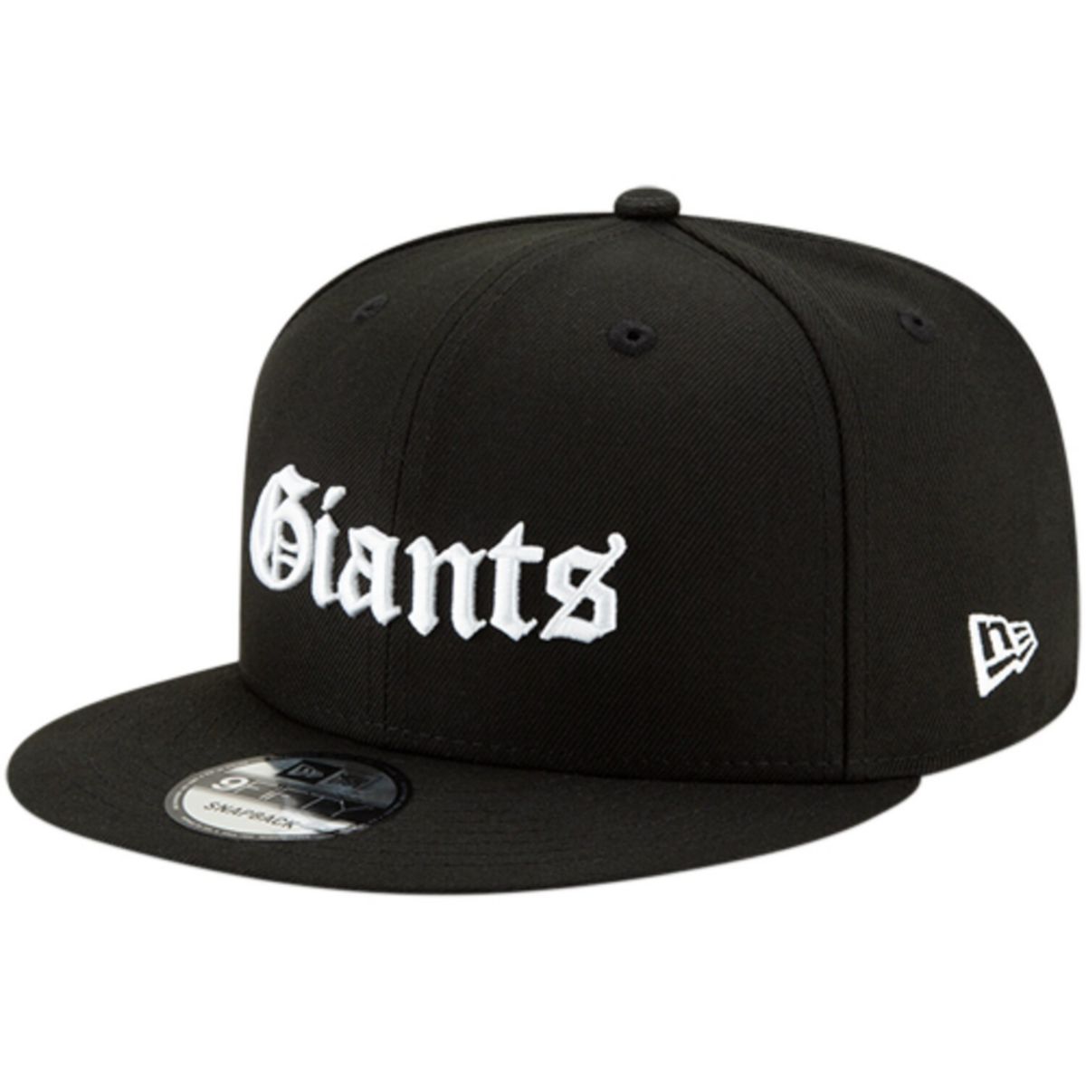 Мужская черная кепка New Era с готическим шрифтом New York Giants 9FIFTY Регулируемая бейсболка Snapback New Era