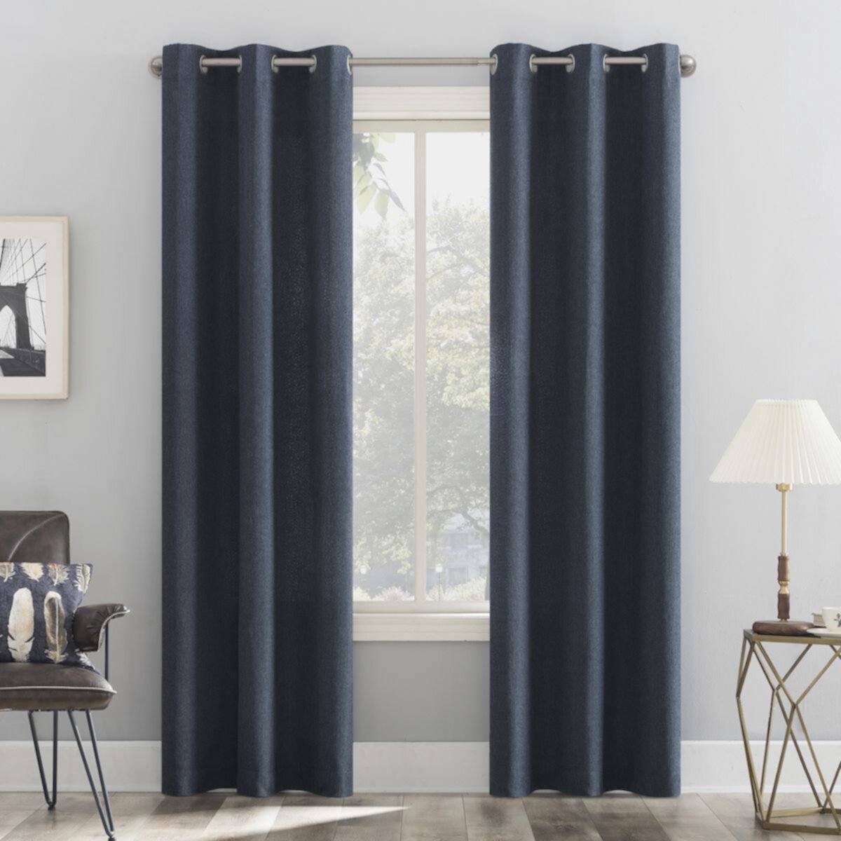 No. 918 Lydell Textured Energy Saving Room Darkening Grommet Window Curtain Panel No. 918