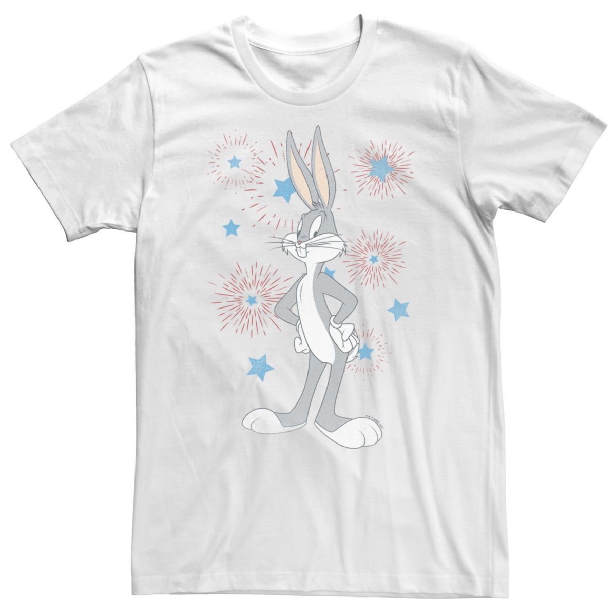 Футболка Big & Tall Looney Tunes Bugs Bunny Americana Fourth Of July Fireworks Licensed Character