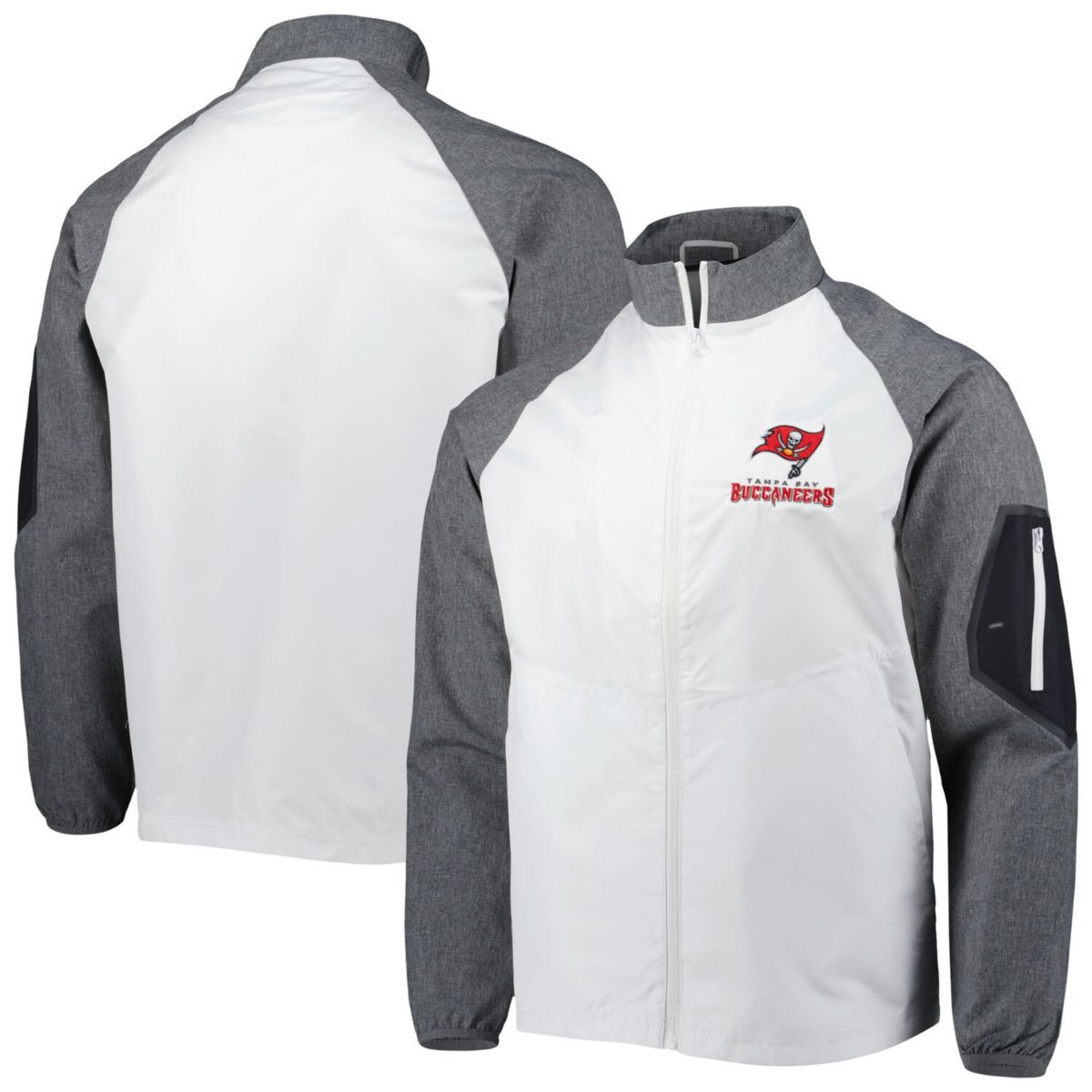 Мужская Повседневная куртка Dunbrooke White Tampa Bay Buccaneers Hurricane Raglan Full-Zip Dunbrooke