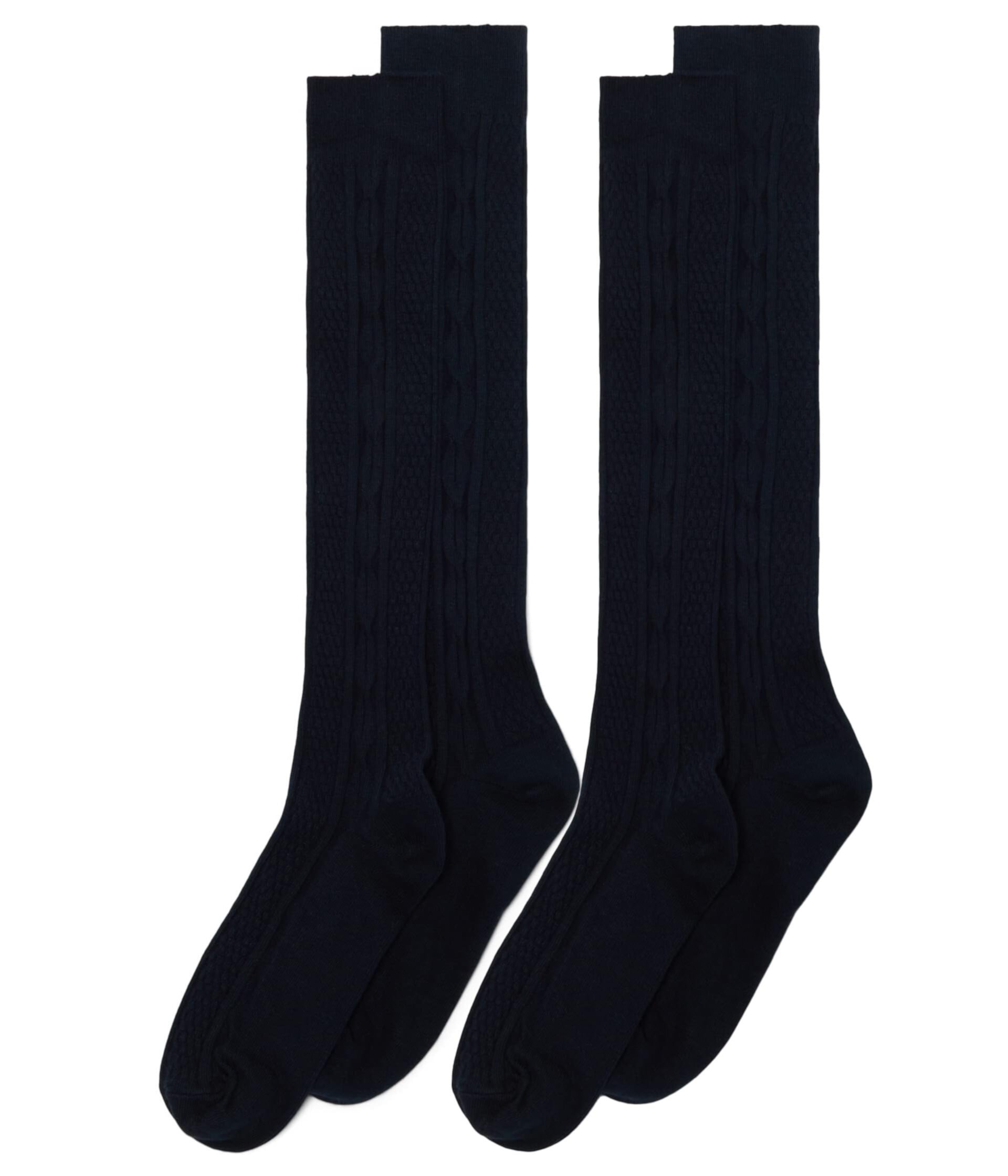 Носки Jefferies Socks Cotton Cable Knee High 2-Pack Jefferies Socks