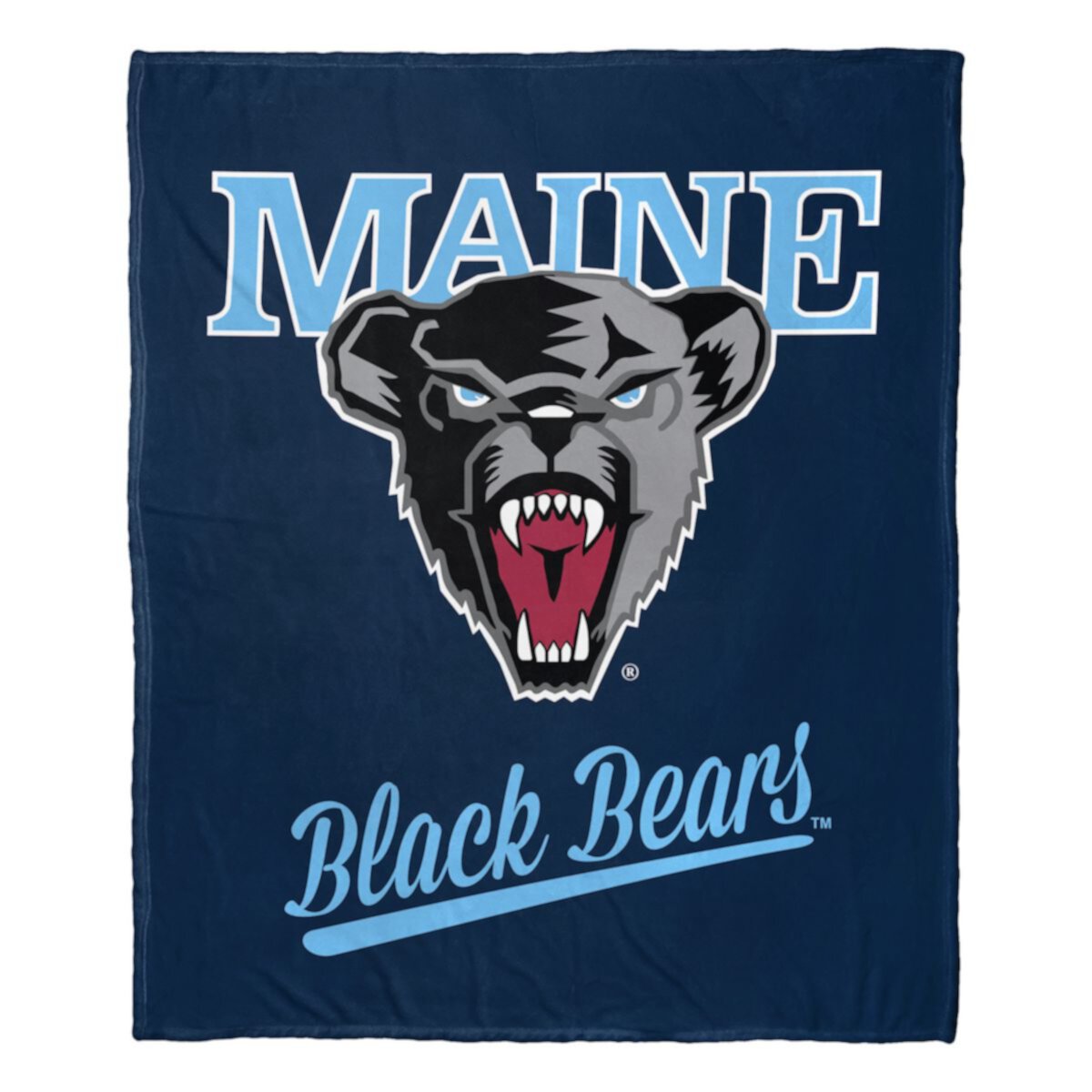 Уютный плед из мягкого материала с логотипом Maine Black Bears, 127 см х 152 см, полиэстер The Northwest