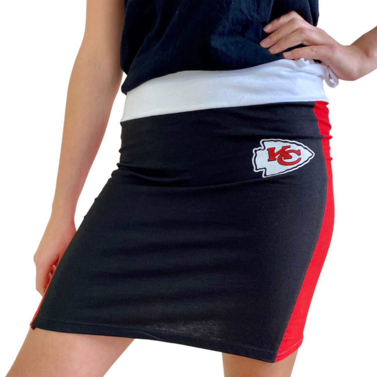 Черная женская экологически чистая короткая юбка Kansas City Chiefs Refried Apparel Refried Apparel