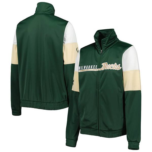 Женская Куртка G-III 4Her by Carl Banks Hunter Green Milwaukee Bucks Change Up Full-Zip Track In The Style