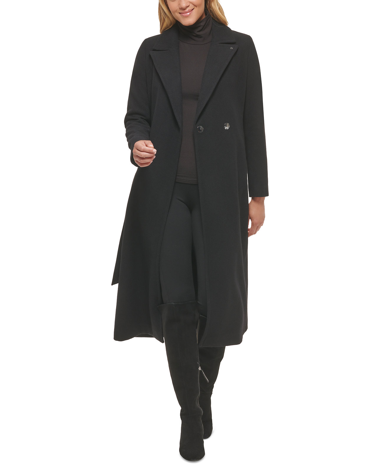 Женское Пальто на Завязках Calvin Klein из Шерсти Calvin Klein
