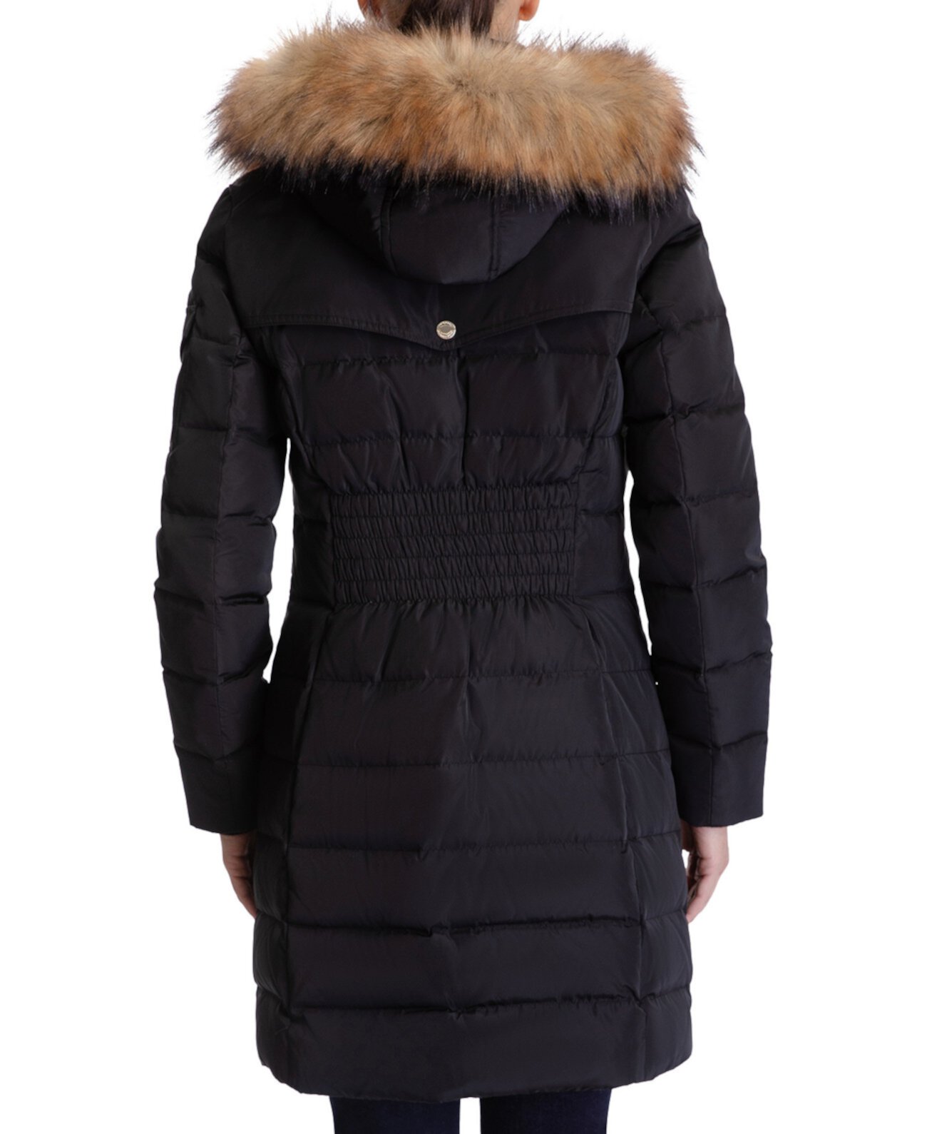 Женское пуховое пальто Petite с отделкой из искусственного меха и капюшоном, созданное для Macy's Michael Kors