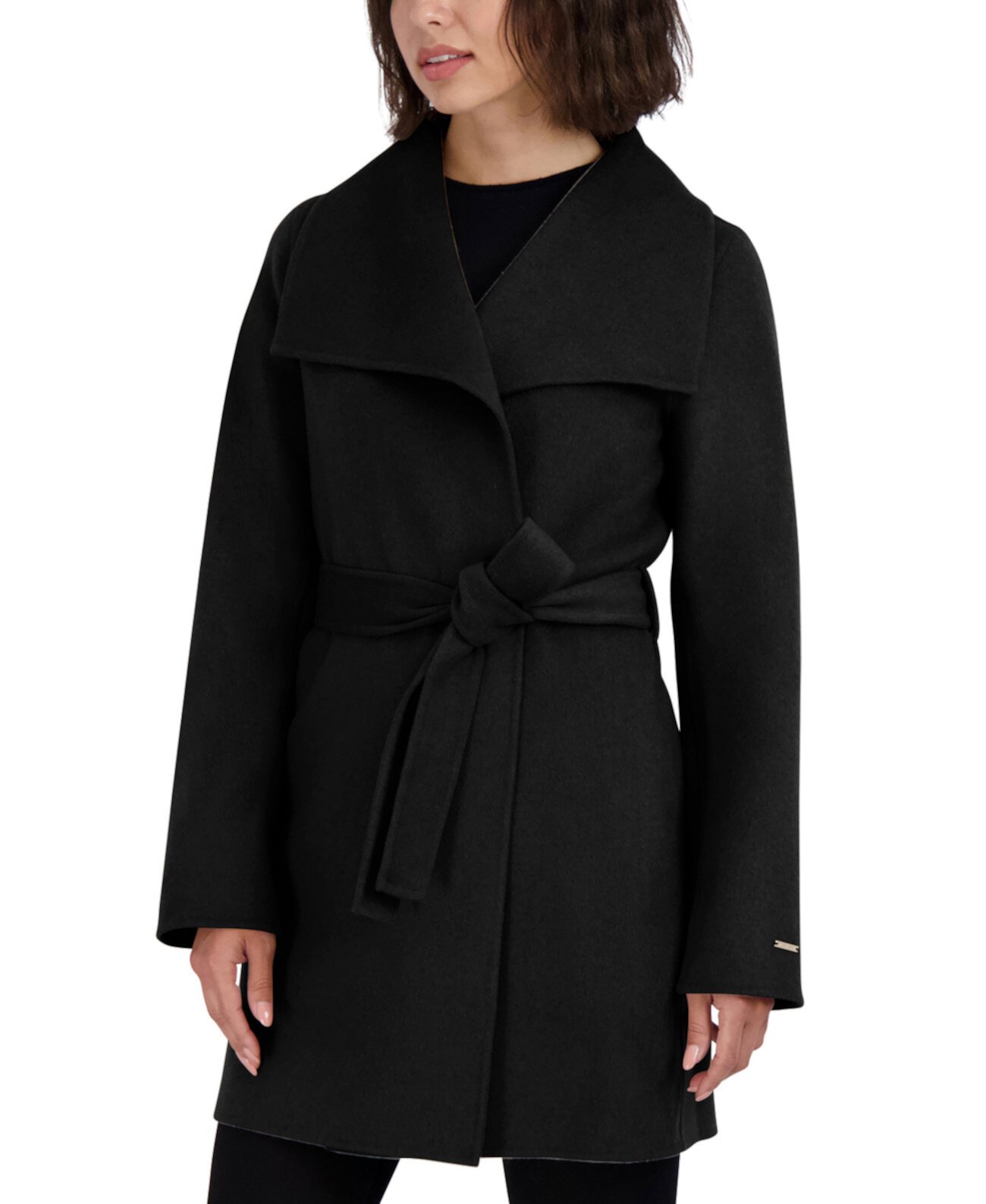 Женское Пальто Tahari Doubled-Faced Wool Blend Wrap Coat Tahari