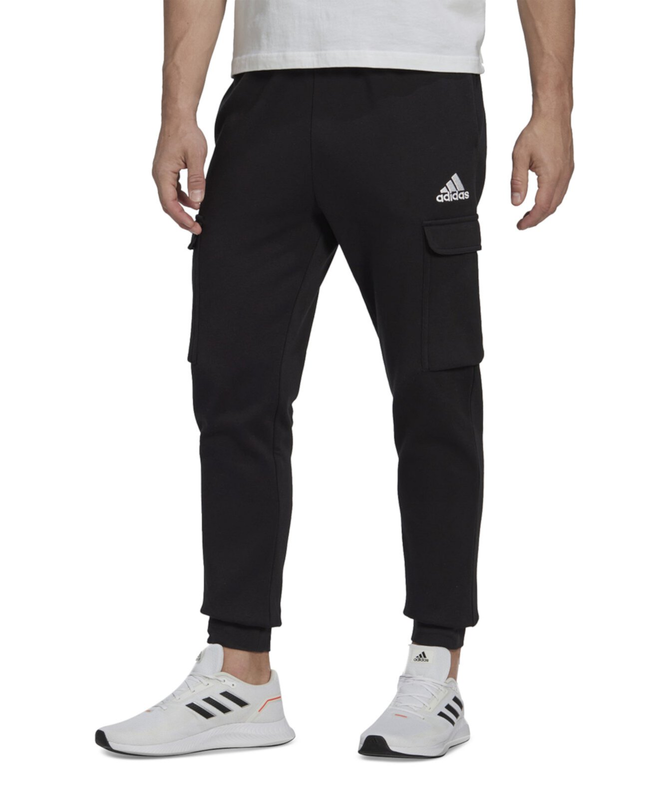 Мужские Спортивные брюки Adidas Essentials Regular Tapered-Fit Fleece Cargo Adidas