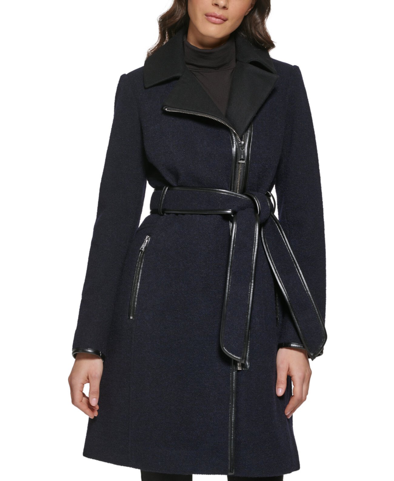 Женское пальто с асимметричной молнией, созданное для Macy's GUESS