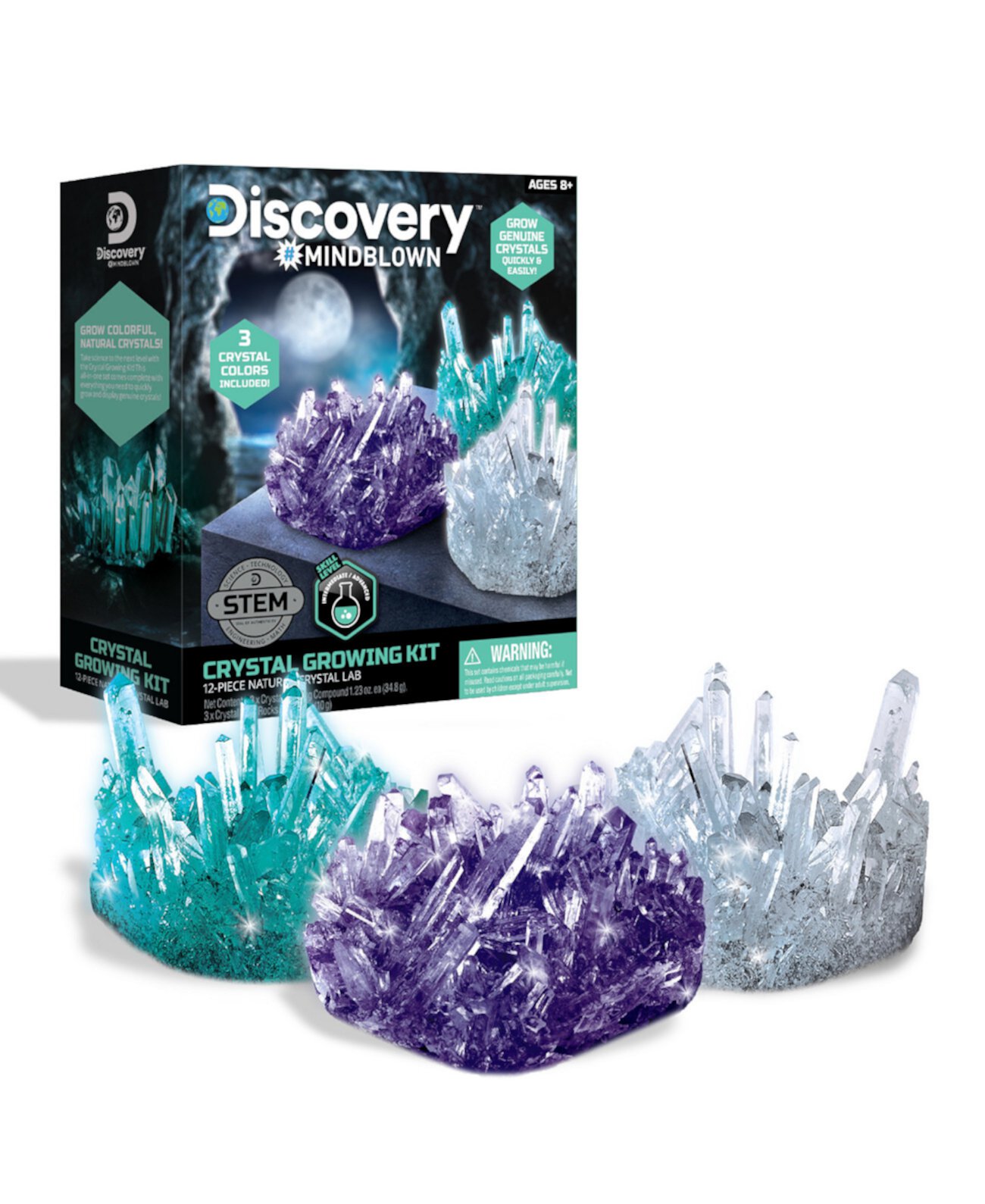 Набор для выращивания лабораторных кристаллов, 12 предметов Discovery Mindblown