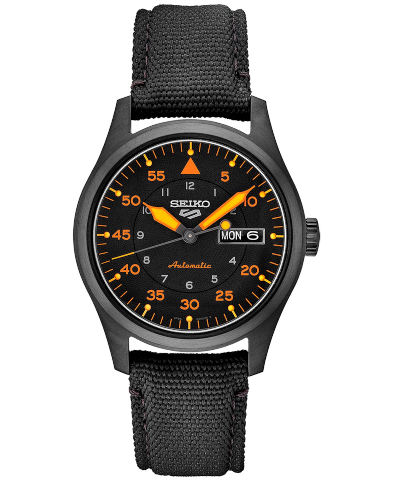 Мужские автоматические часы 5 Sports с черным нейлоновым ремешком 39 мм SEI