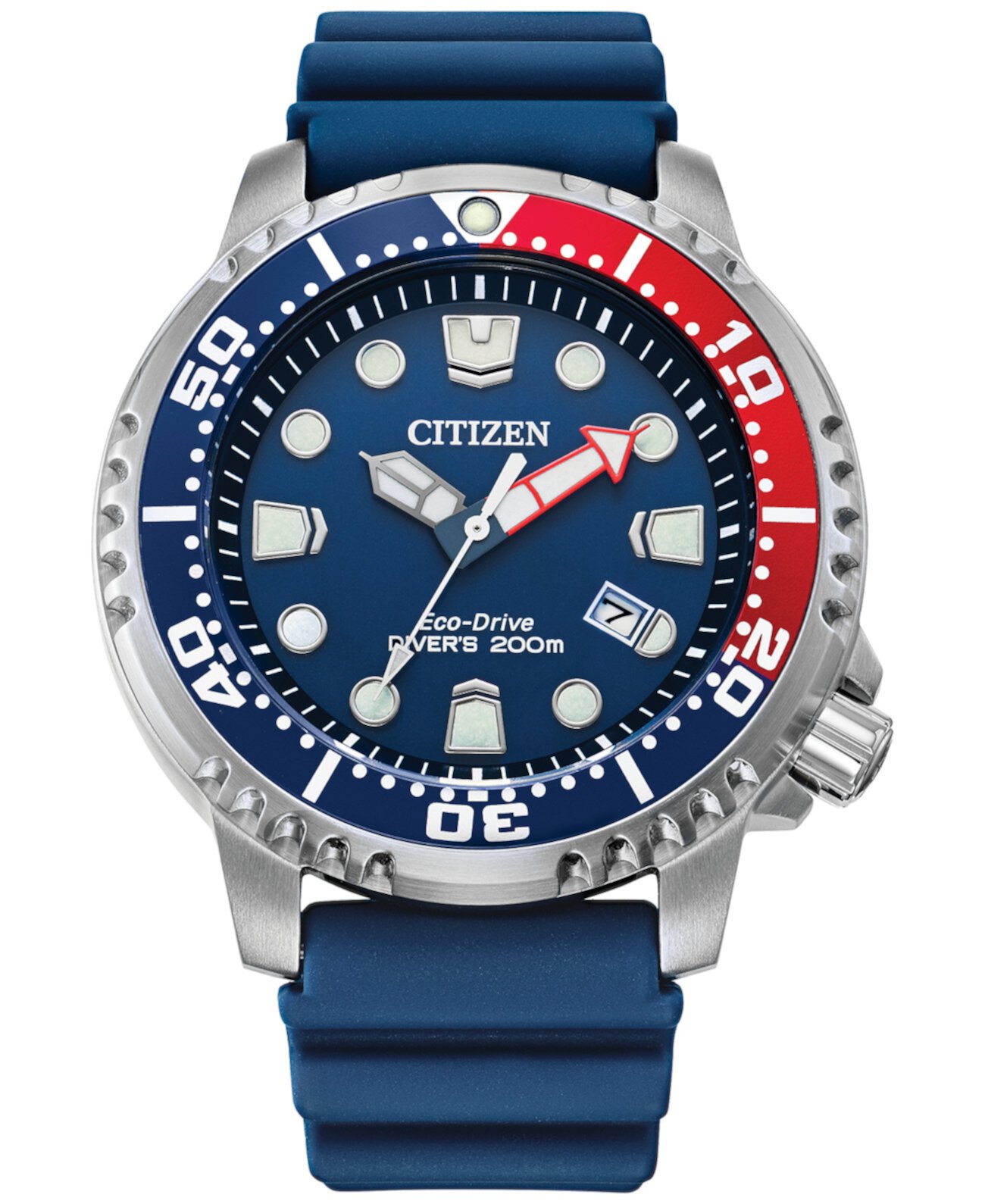 Мужские часы Eco-Drive Promaster Dive с синим ремешком, 44 мм Citizen
