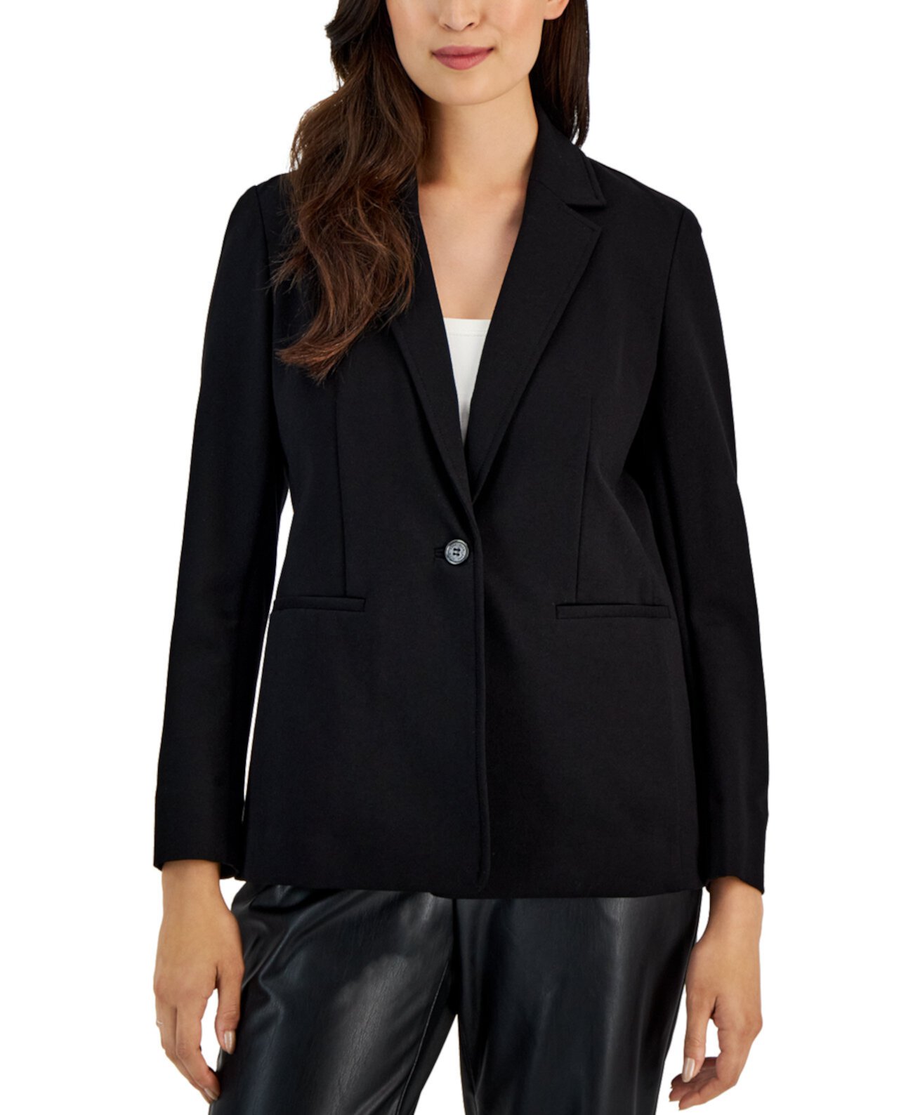 Женский Пиджак Anne Klein Petite Notched Collar One-Button Blazer Anne Klein