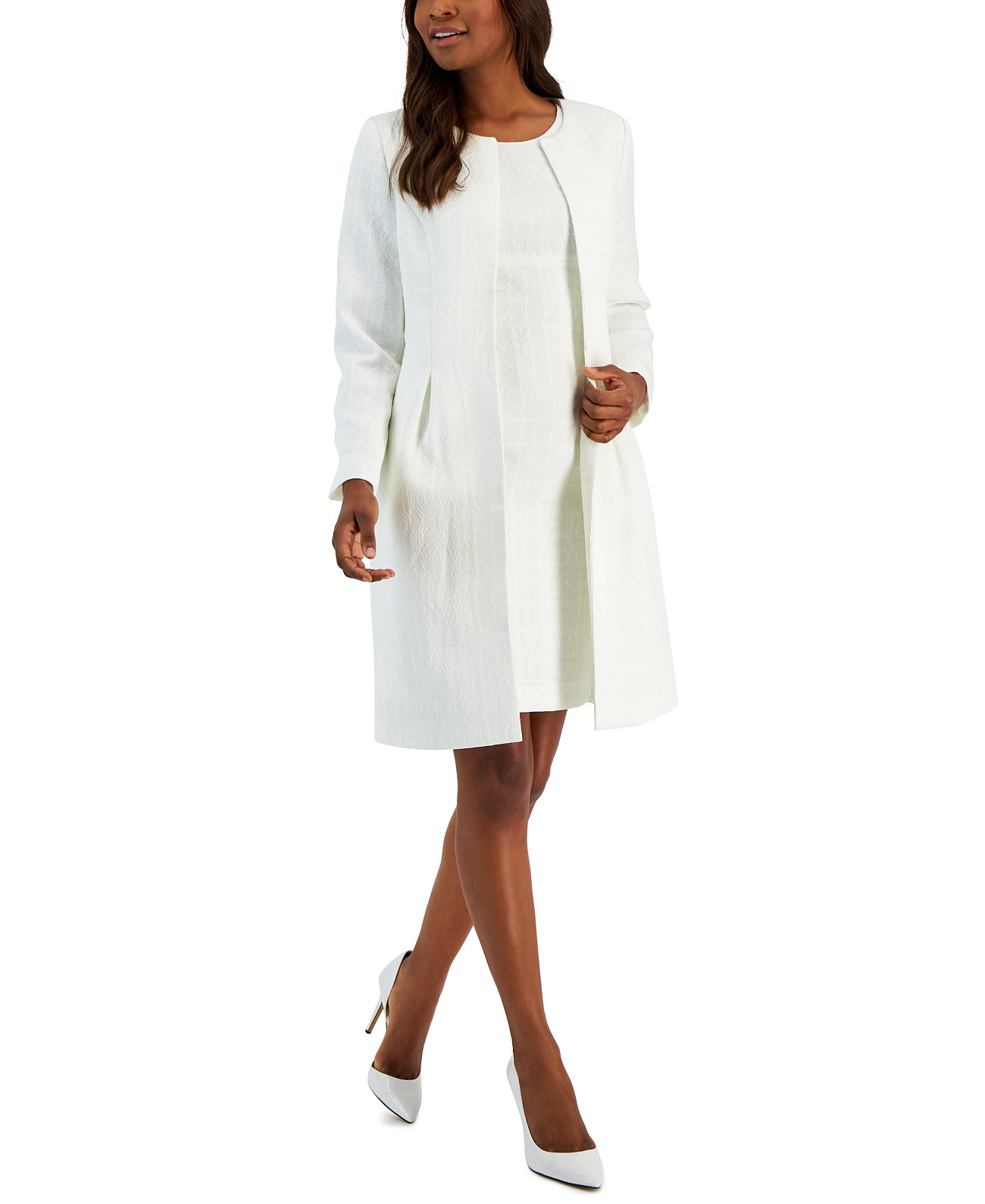 Женская жаккардовая длинная куртка &amp;amp; Платье-футляр, обычные и миниатюрные размеры Le Suit