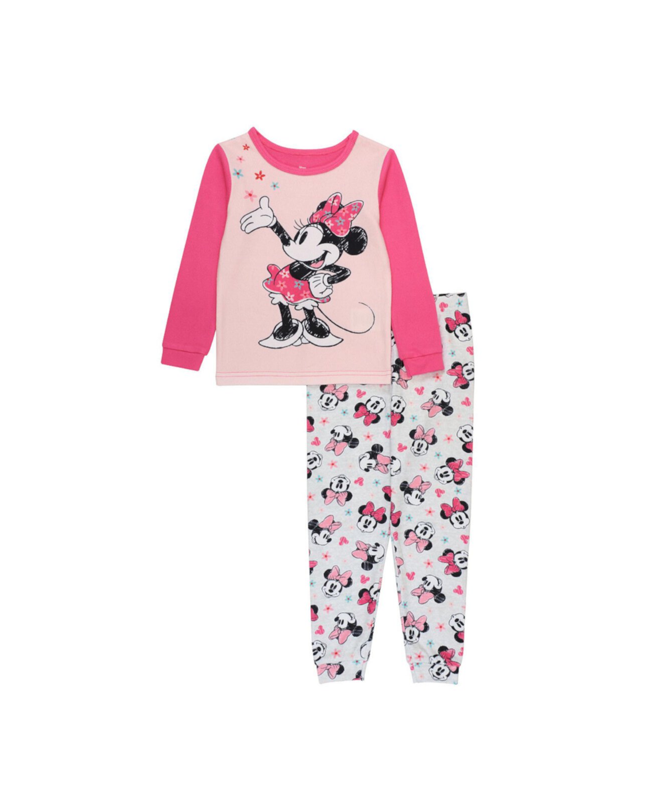 Футболка и пижама с Минни Маус для девочек для малышей, комплект из 2 предметов Minnie Mouse