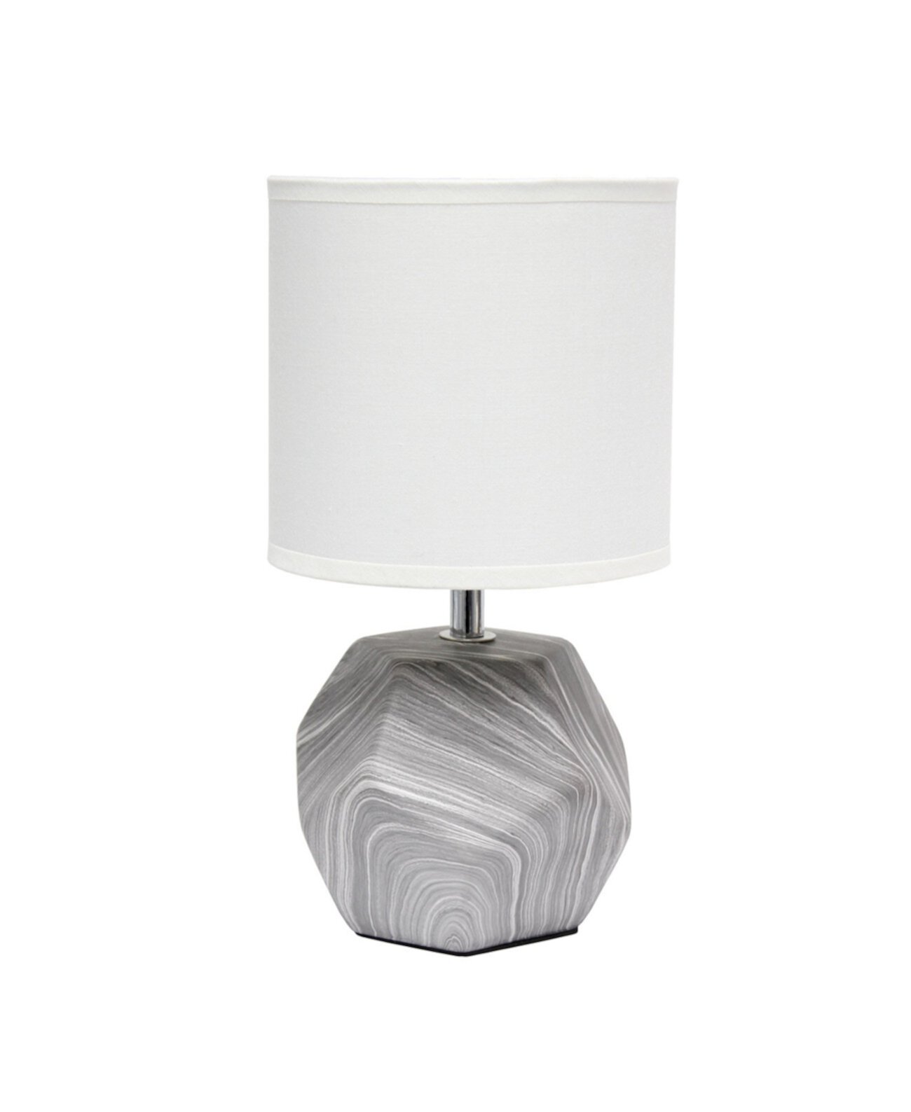 Мини-настольная лампа с круглой призмой и тканевым абажуром Simple Designs