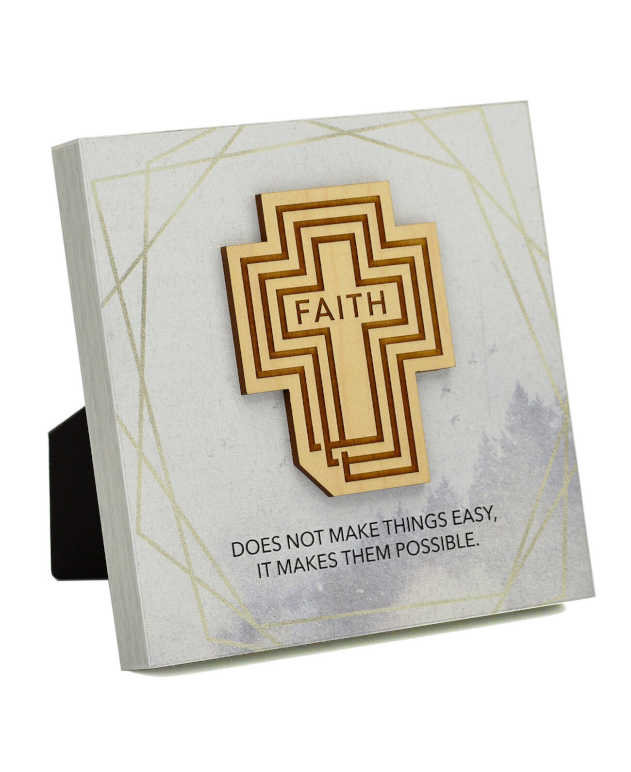 Деревянная табличка «Вера не делает вещей», 6 x 6 дюймов Dexsa