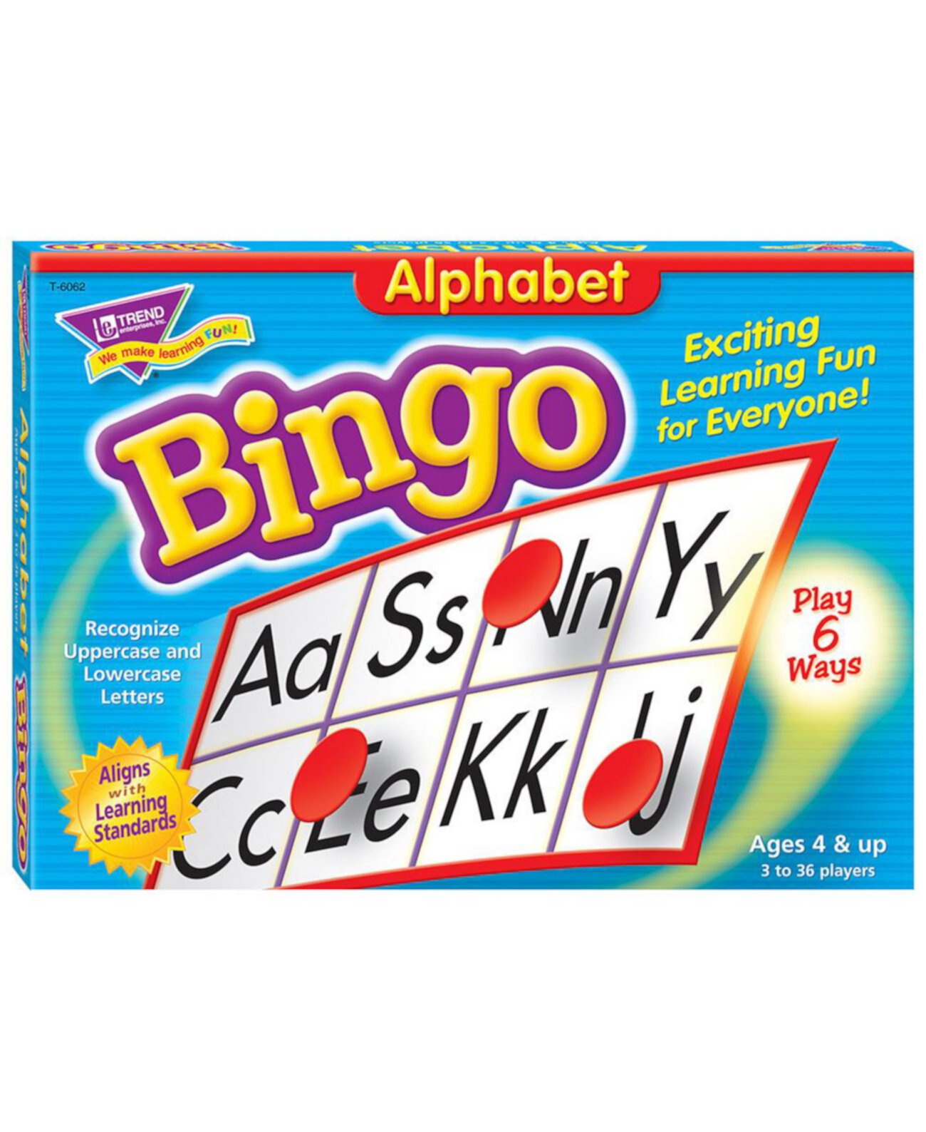 Inc. Alphabet Bingo Games, 4 x 2 дюйма Trend Enterprises