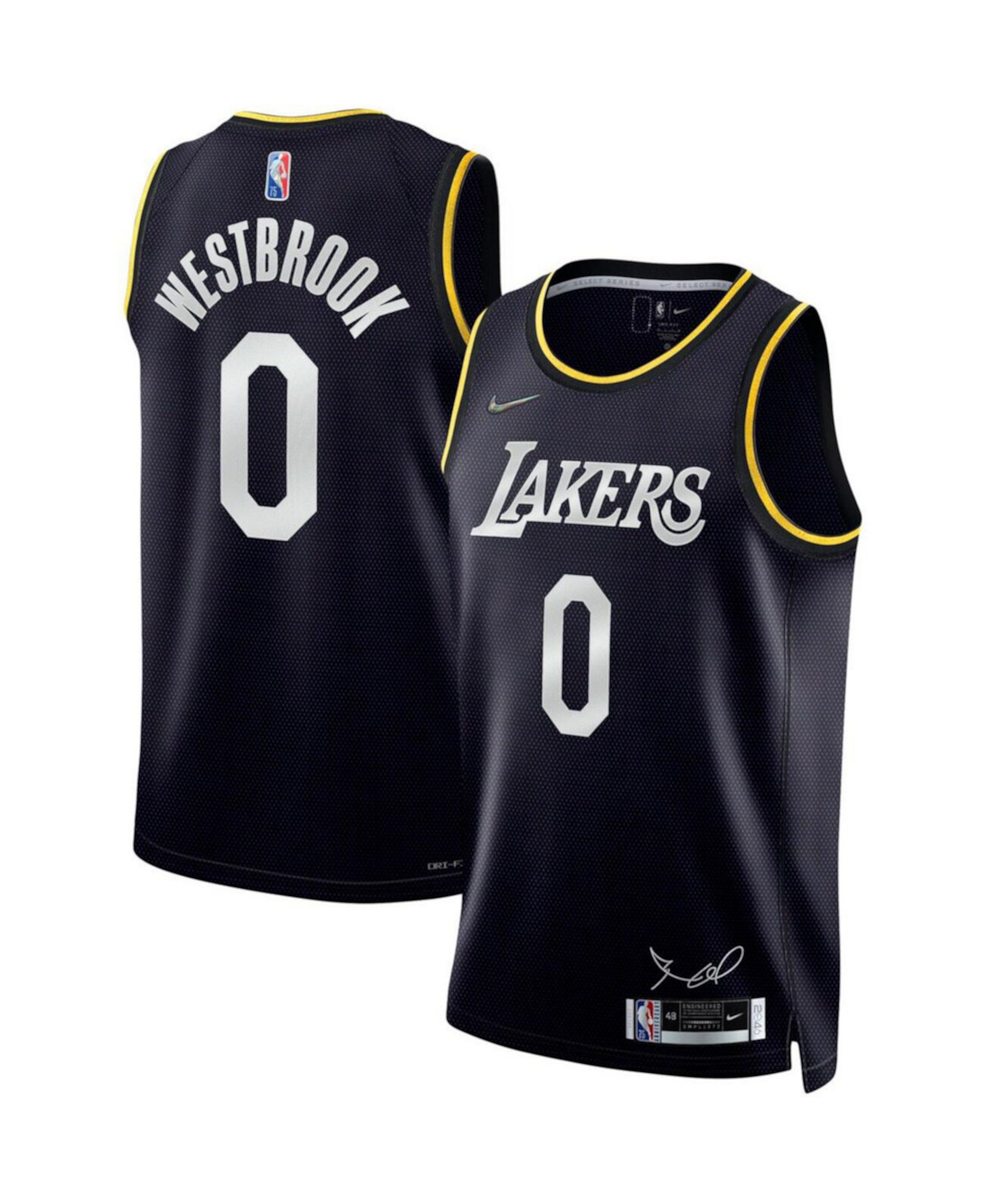 Мужская футболка Russell Westbrook Black Los Angeles Lakers 2022 Select Series MVP Swingman Jersey Nike